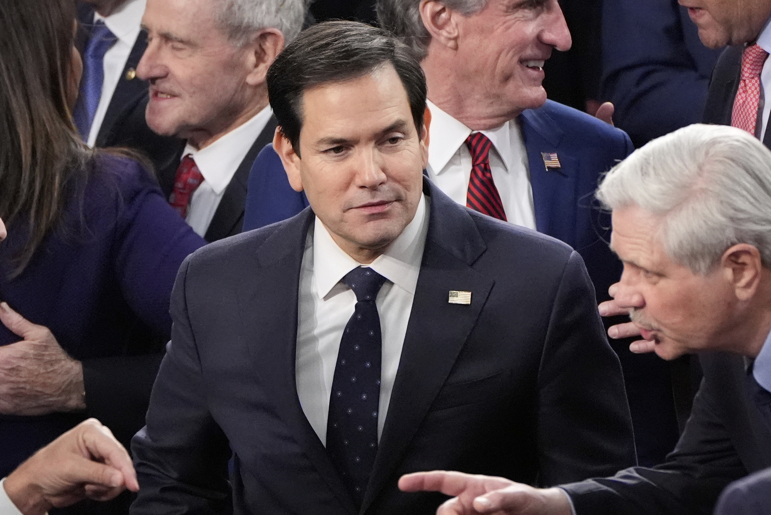 Marco Rubio in a crowd