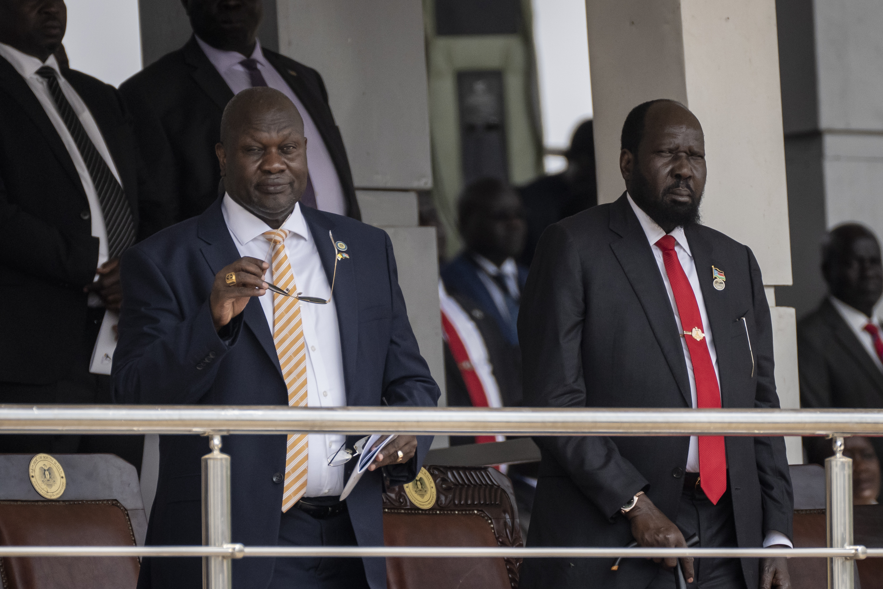 South Sudan's President Salva Kiir, right, and Vice President Riek Machar.