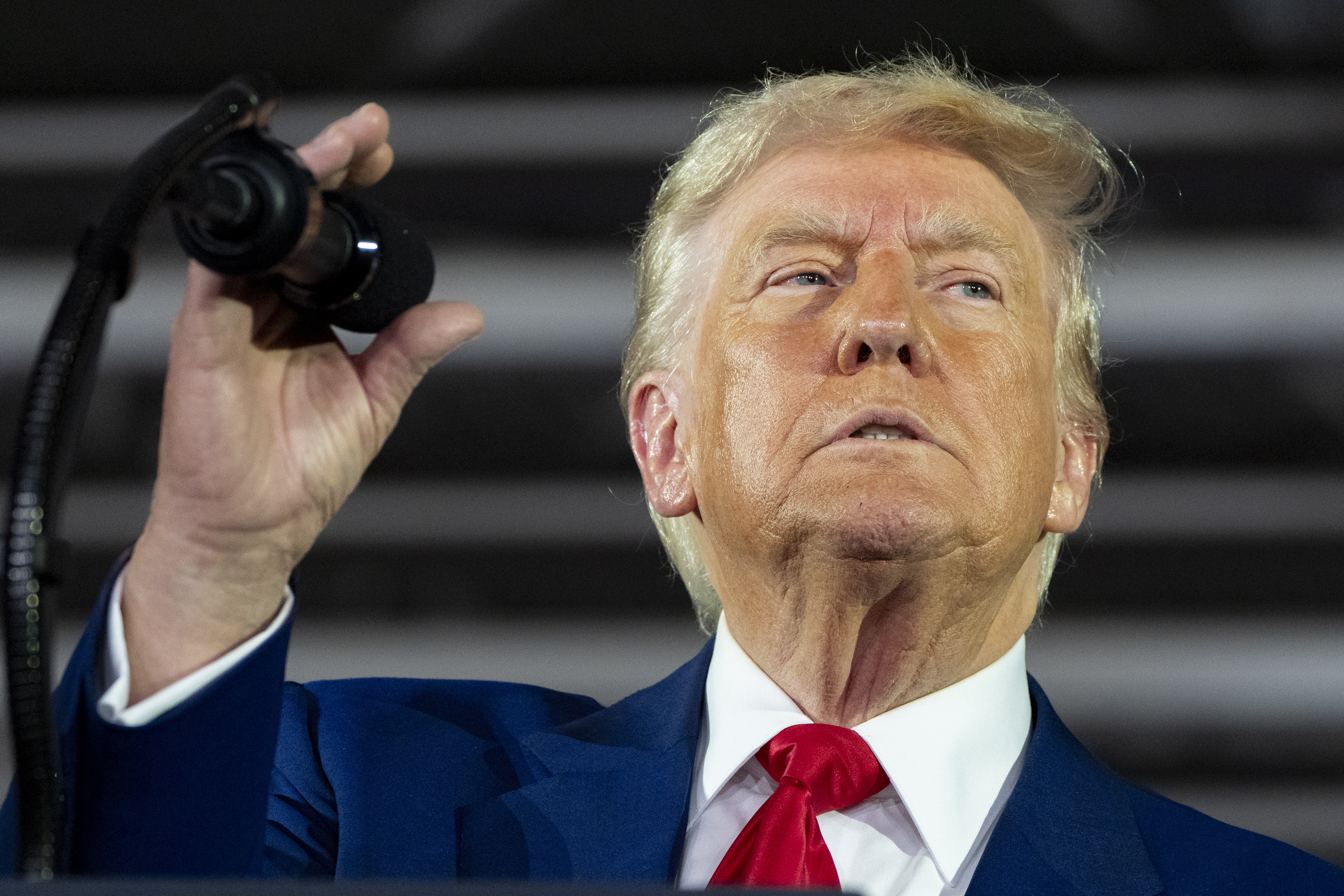 Trump speaks at a rally