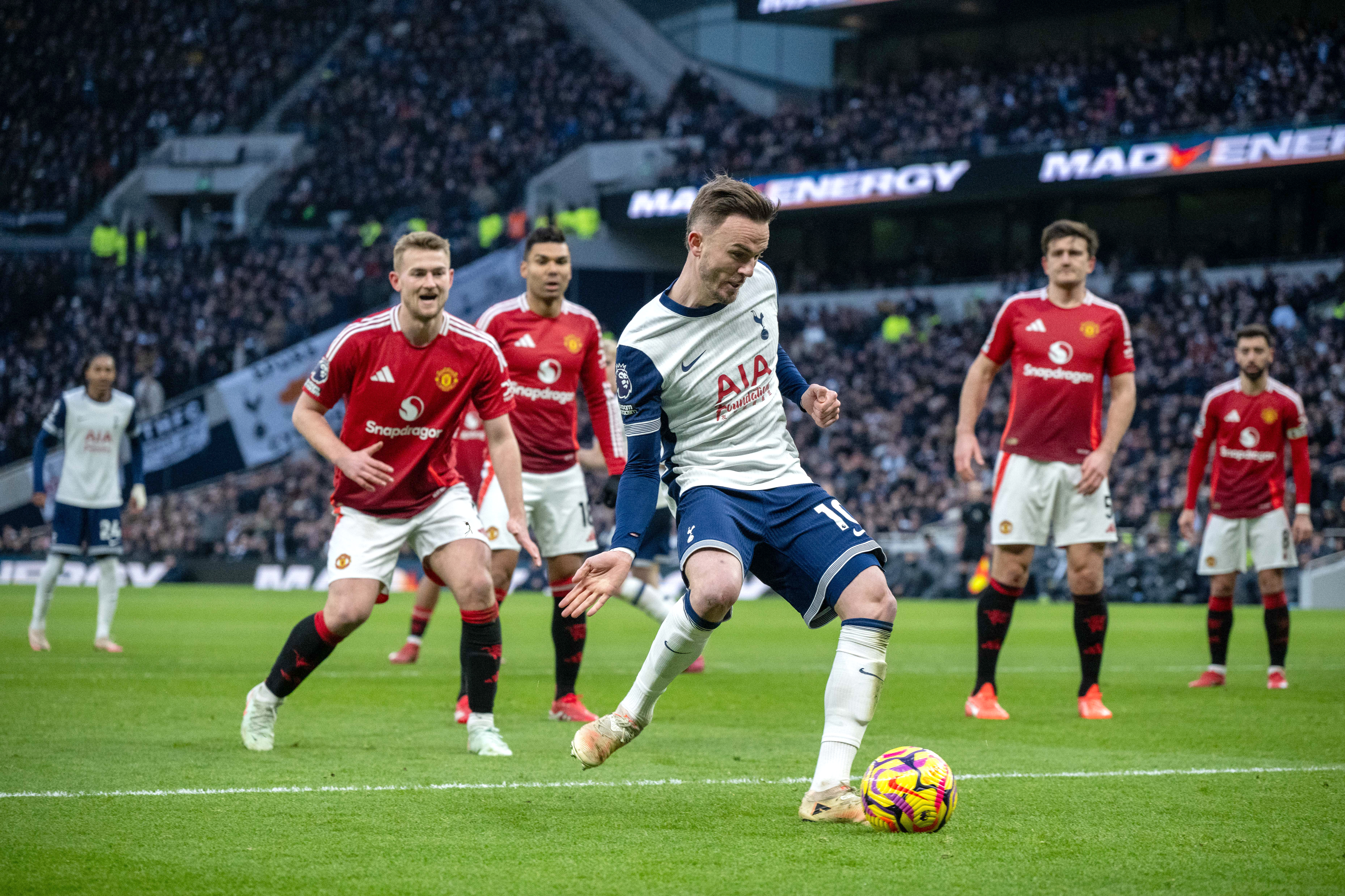 James Maddison in action.