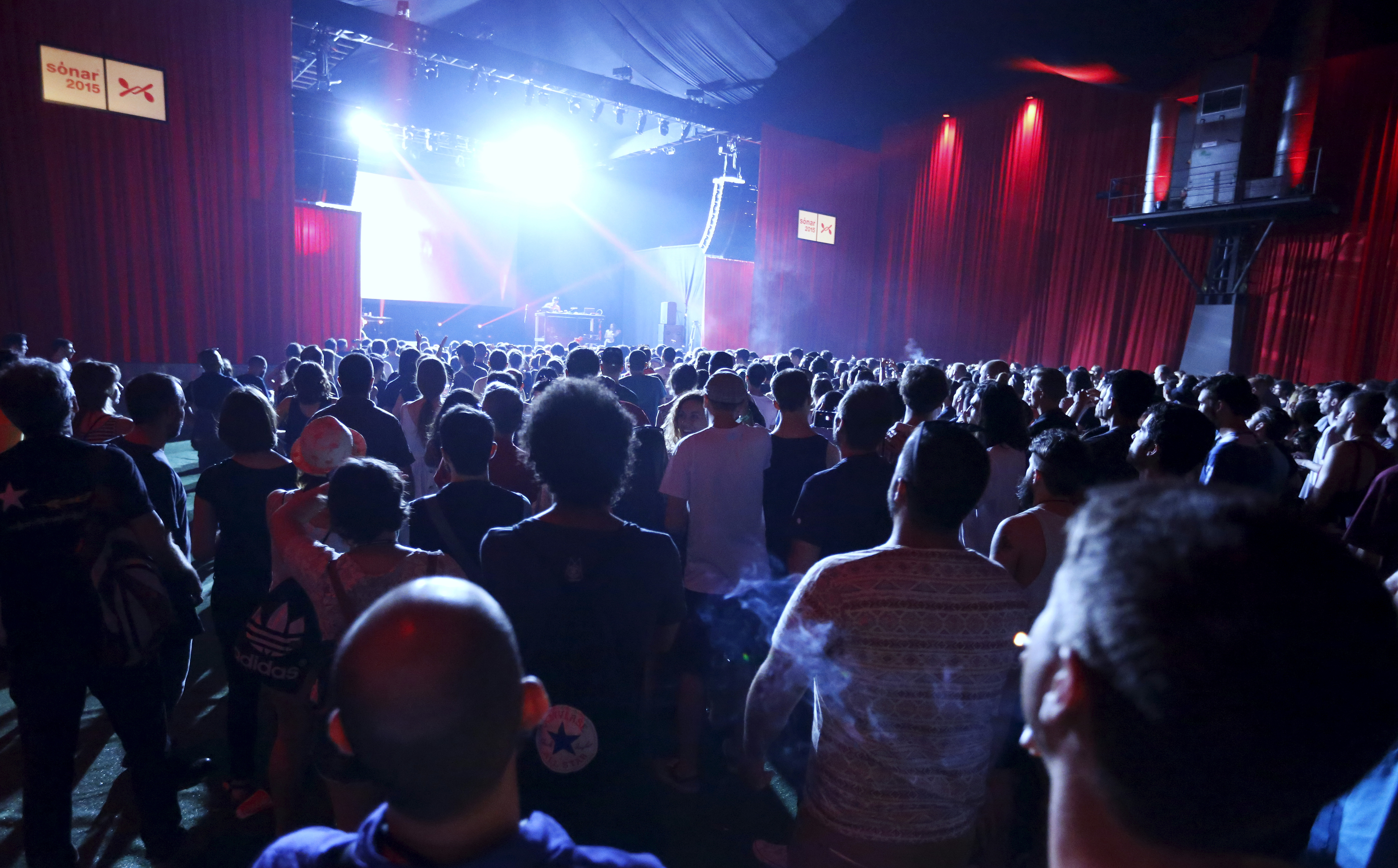 Arca and Jesse Kanda perform at Sonar Hall during the Sonar Festival in Barcelona, Spain, June 18, 2015 [Gustau Nacarino/Reuters]