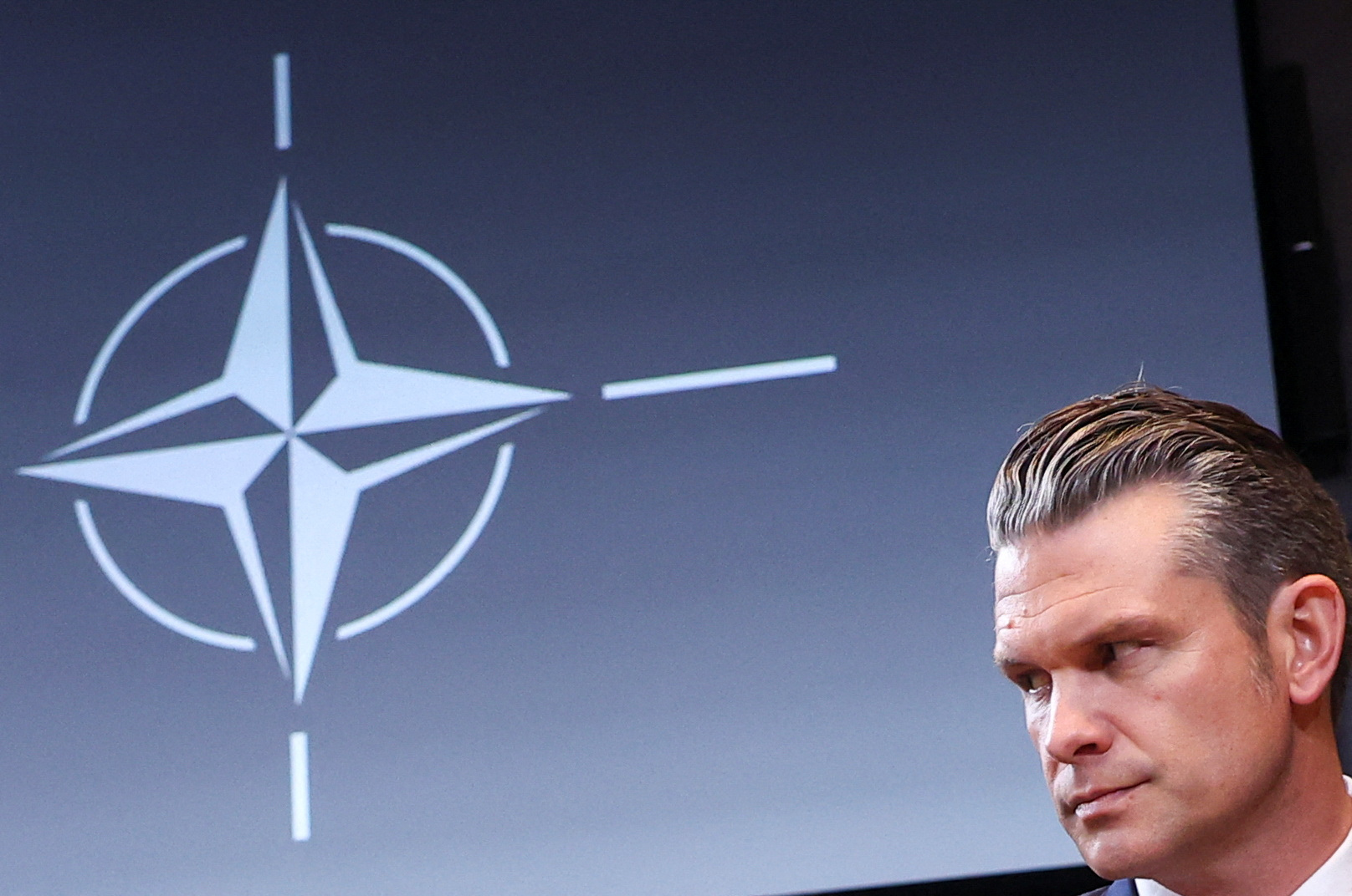 U.S. Defense Secretary Pete Hegseth attends a meeting of NATO Defence Ministers at the Alliance headquarters in Brussels