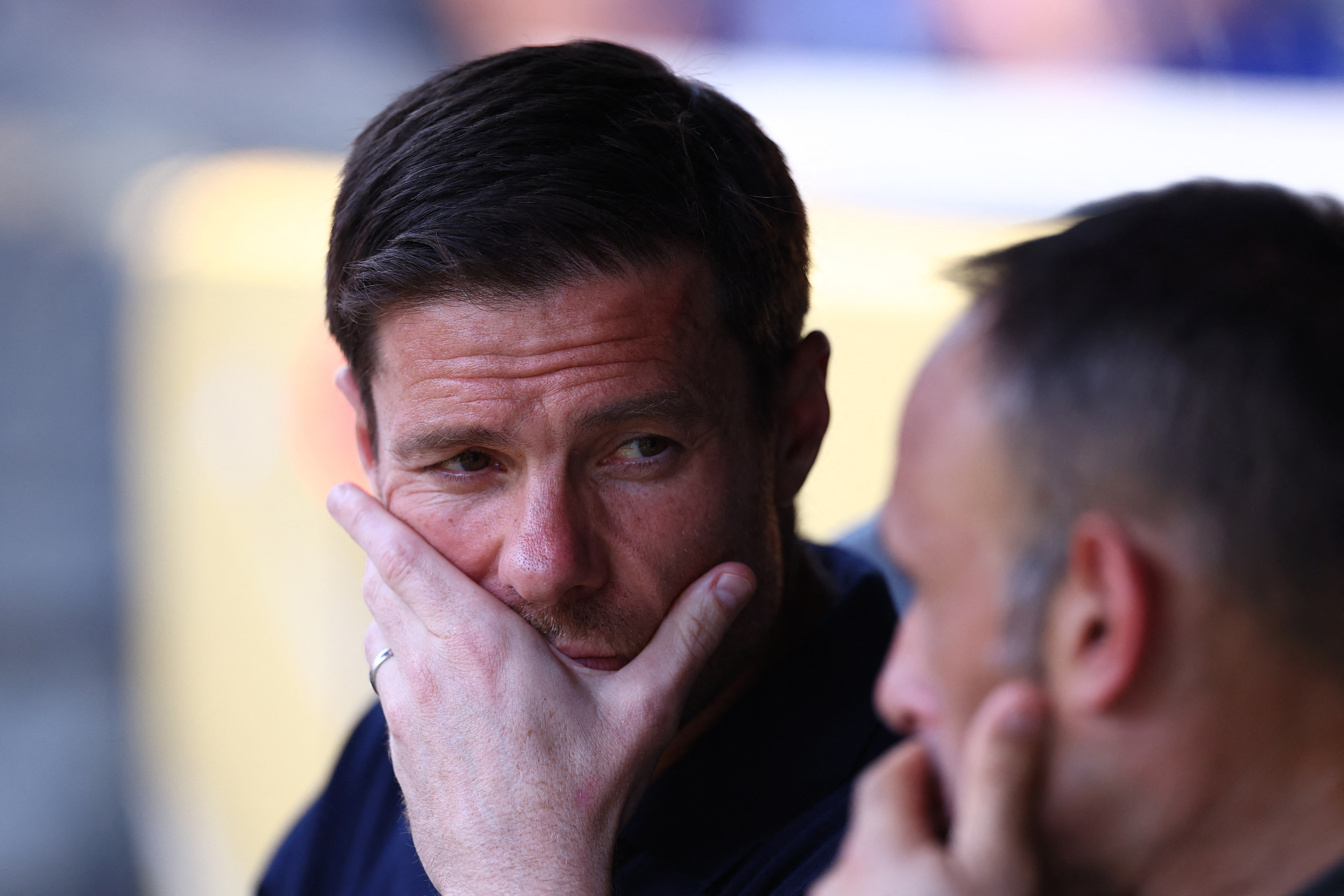 Real Madrid coach Xabi Alonso before the match