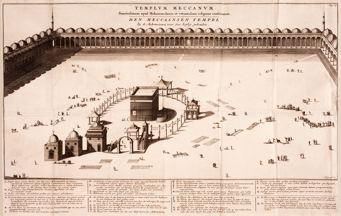 The domed building covering the Zamzam well in 1803 [Mahometaanen]