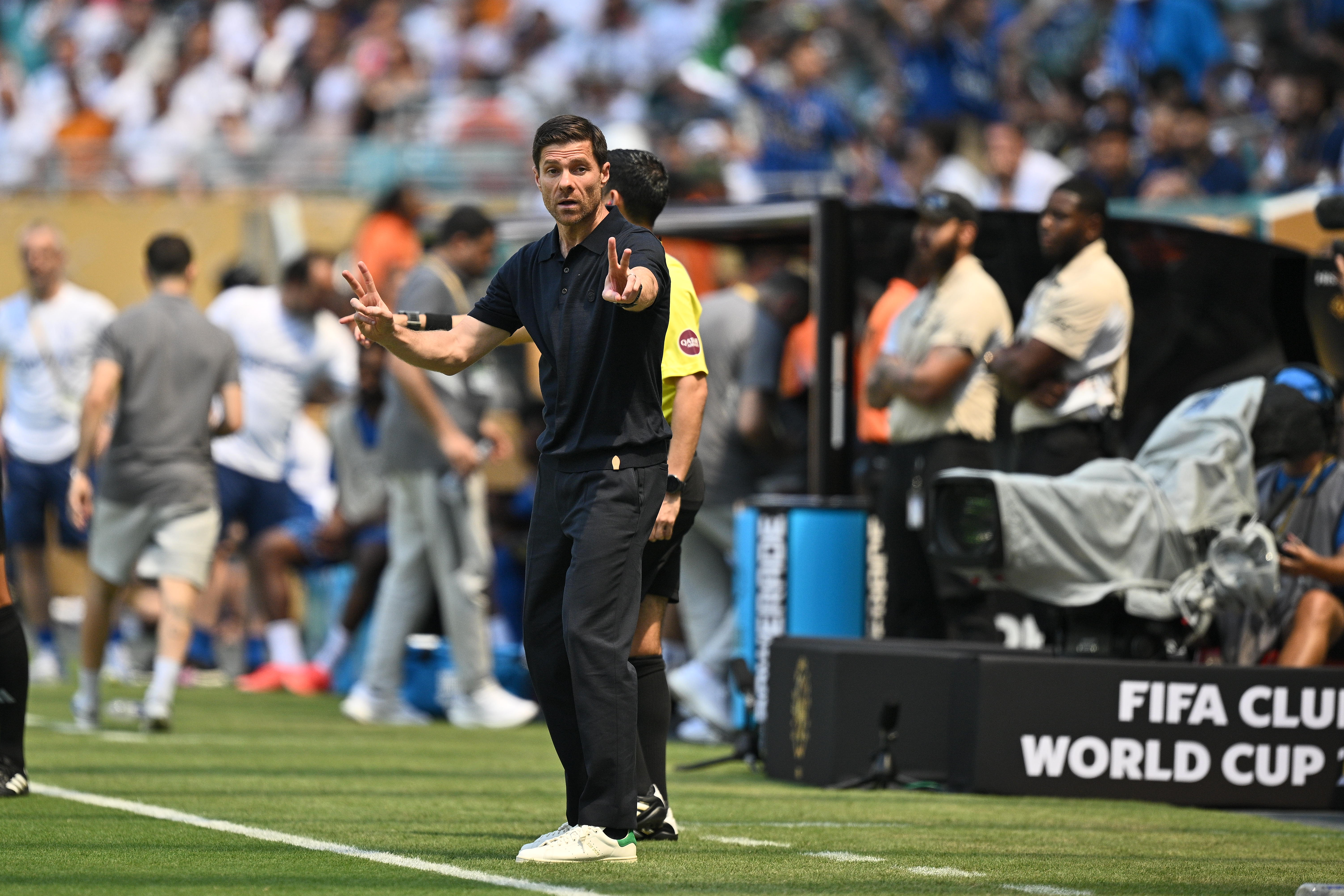Xabi Alonso, the manager of Real Madrid CF during the FIFA Club World Cup 2025 group H match