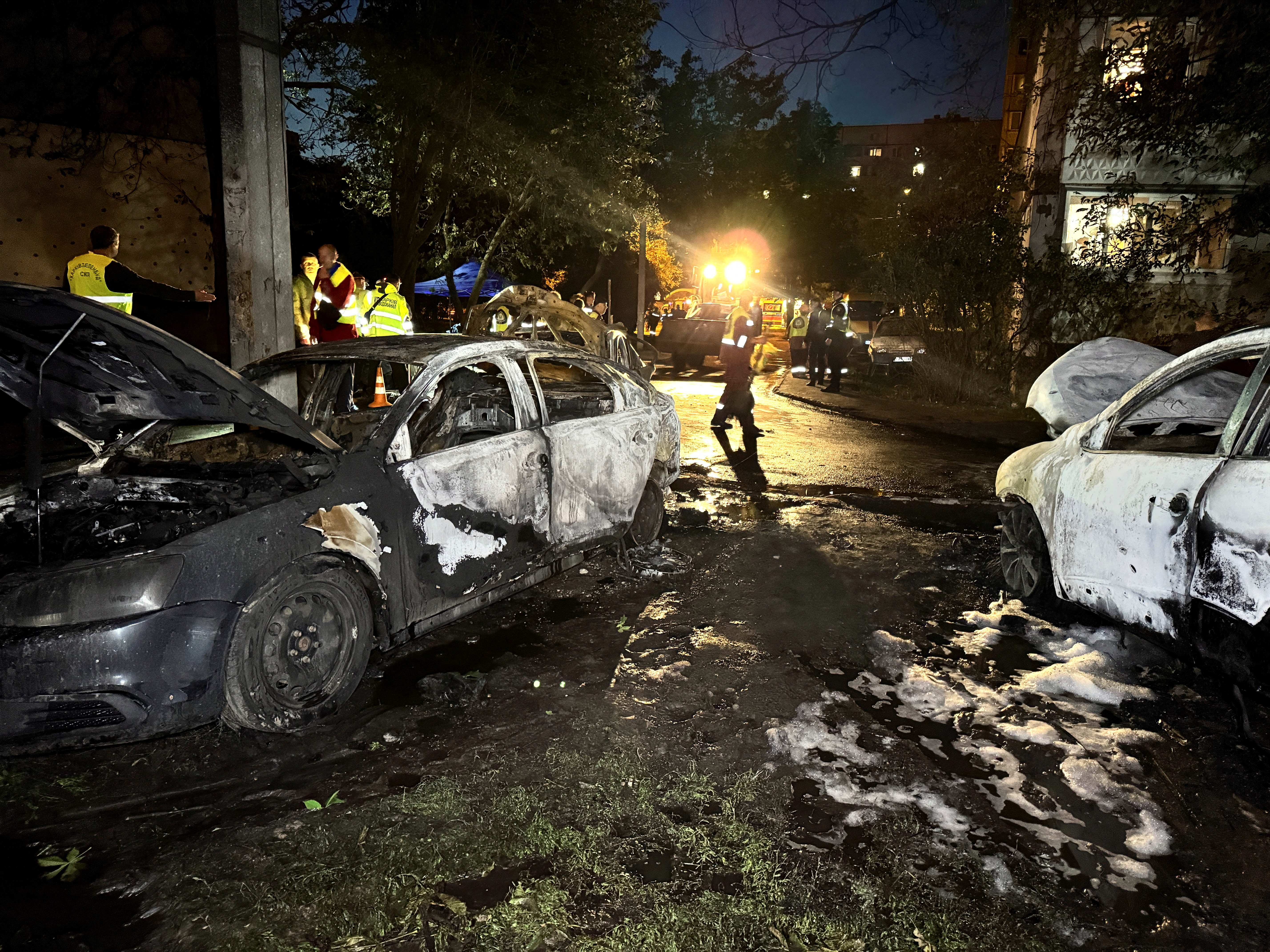 A view shows the site of the Russian drone strike, amid Russia's attack on Ukraine, in Kharkiv, Ukraine June 5, 2025. REUTERS/Vitalii Hnidyi