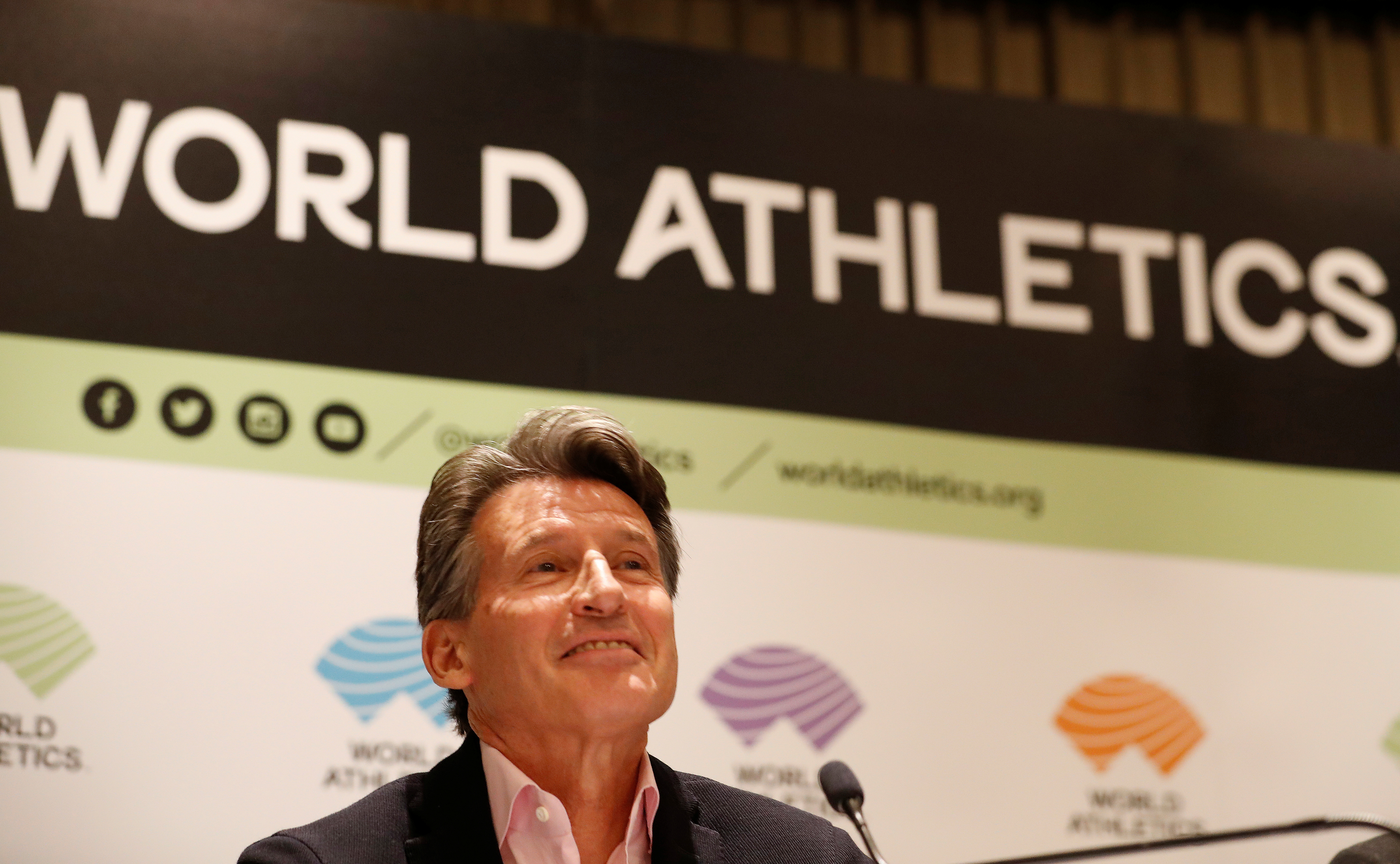 World Athletics Council Meeting - Monaco - November 22, 2019 IAAF President Sebastian Coe during a press conference