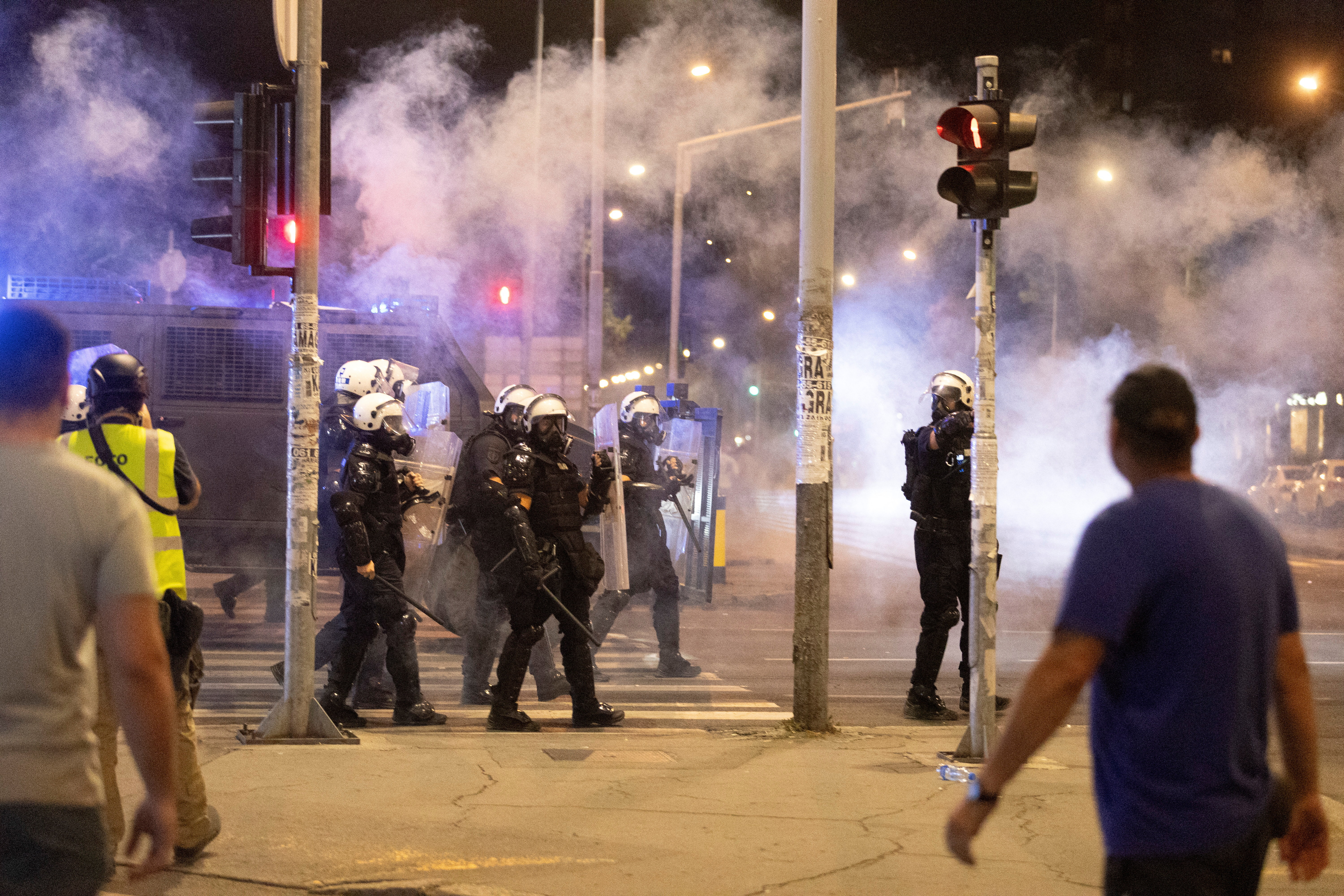 Clashes erupt in several Serbian cities in fifth night of unrest