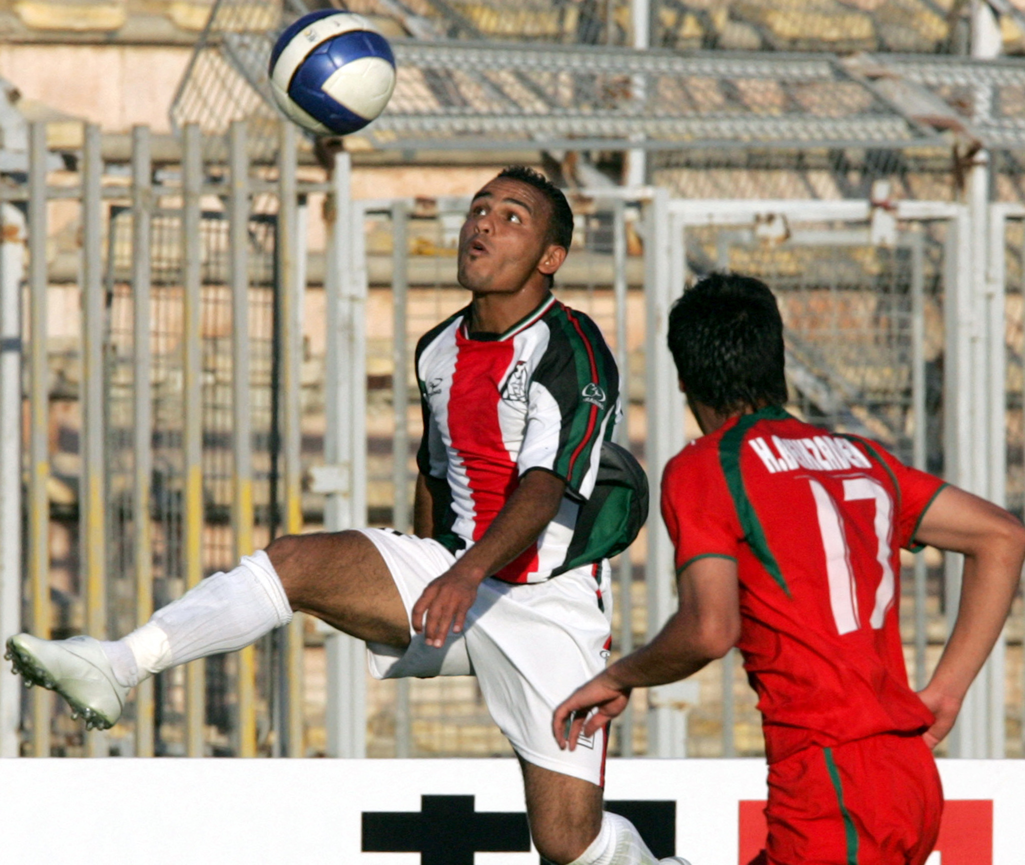 Palestinian player Suleiman Obeid