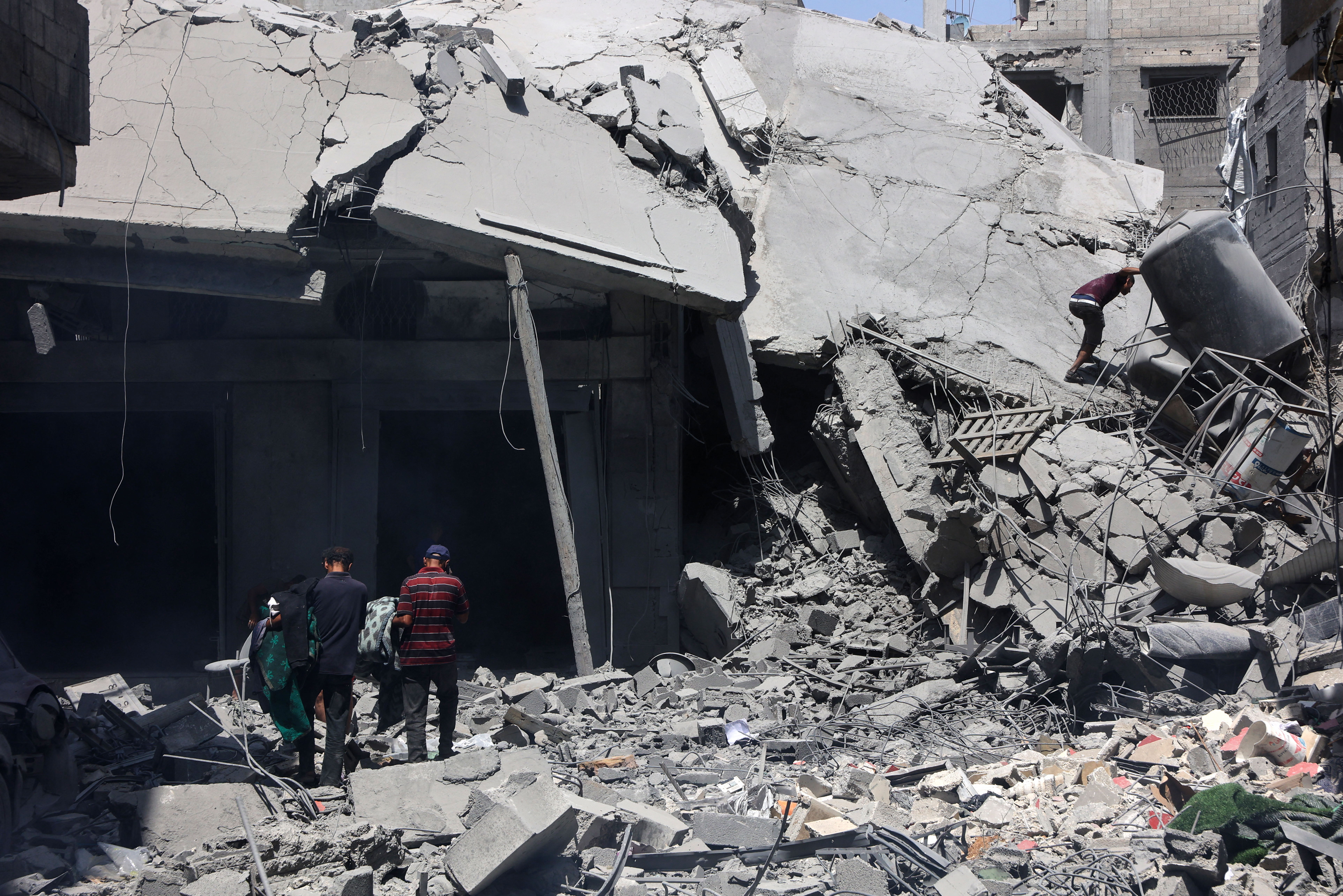 Rubble from an Israeli strike in Gaza