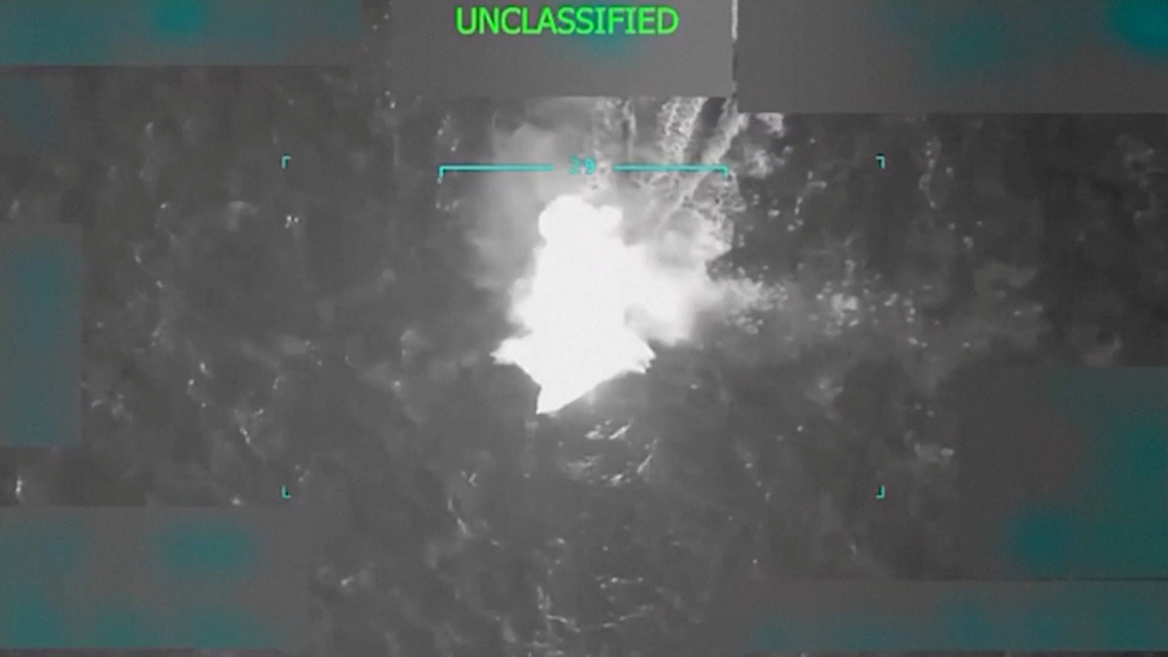 A vessel, which US President Donald Trump said was transporting illegal narcotics and heading to the US., is struck by the US military as it navigates in the southern Caribbean, in this still image obtained from video posted by US President Donald Trump on Truth Social and released September 2, 2025. DONALD TRUMP VIA TRUTH SOCIAL/Handout via REUTERS