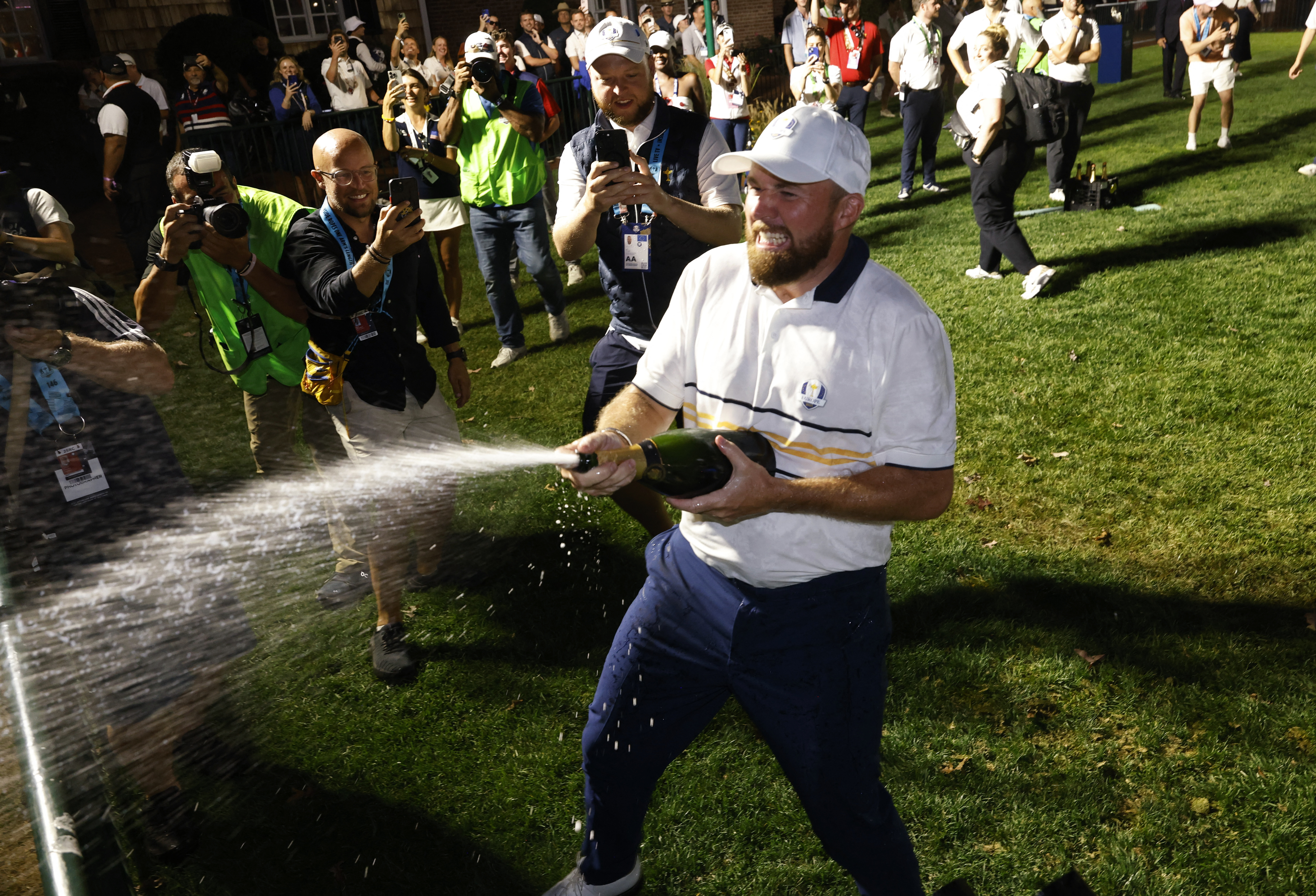 Shane Lowry reacts.