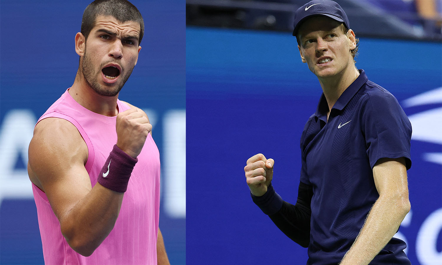 Carlos Alcaraz and Jannik Sinner will meet in a Grand Slam final for the third time in 2025 [Getty Images via AFP]
