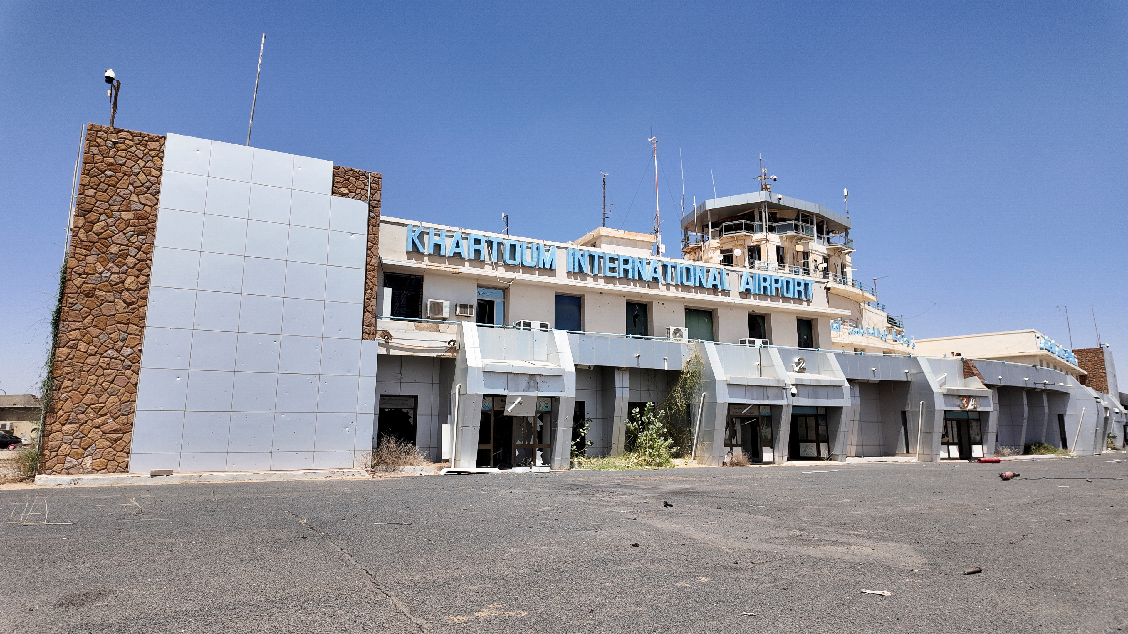A general view of Khartoum International Airport after the Sudanese army deepened its control over the capital Khartoum