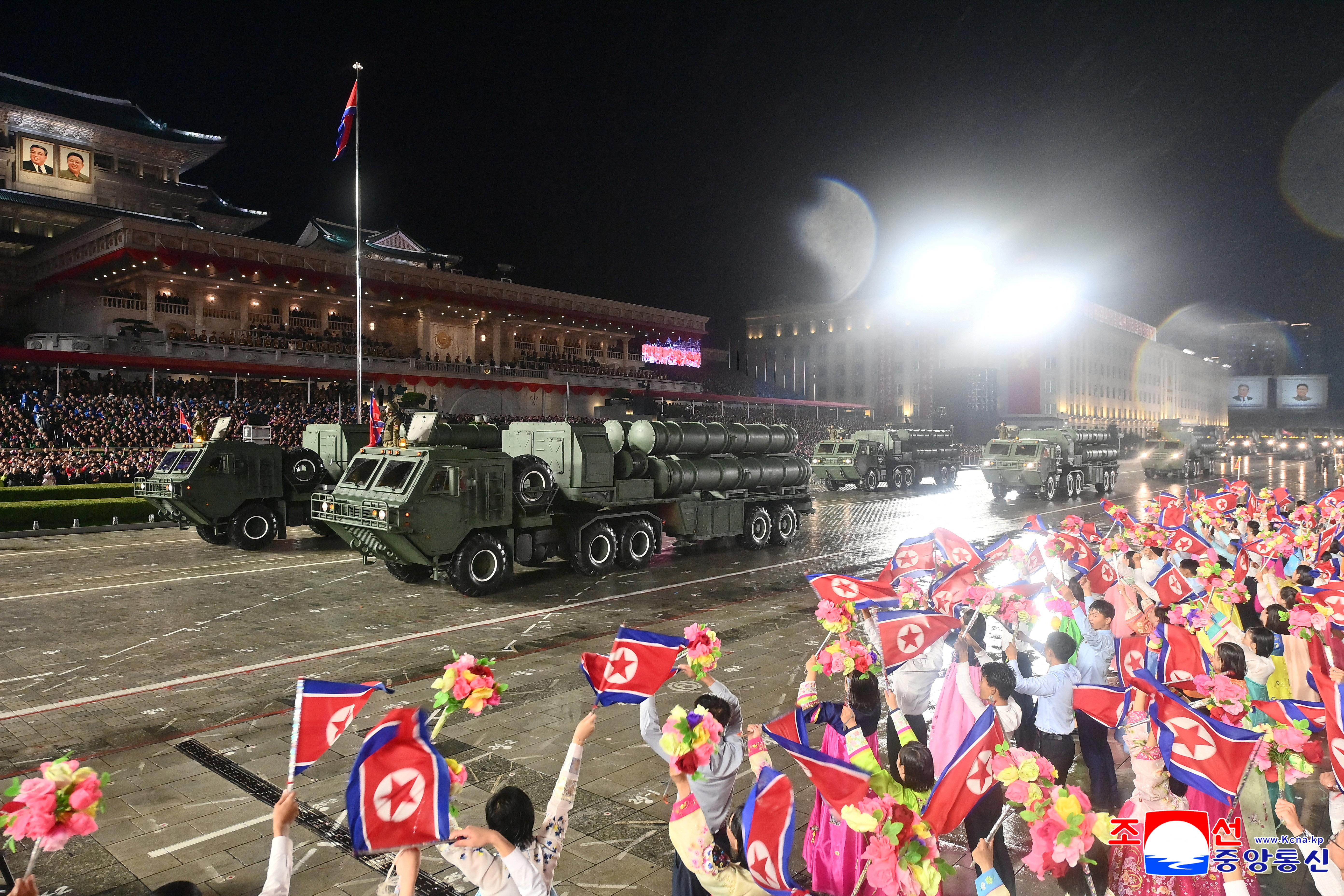 Kim showcases new missile in grand North Korean military parade