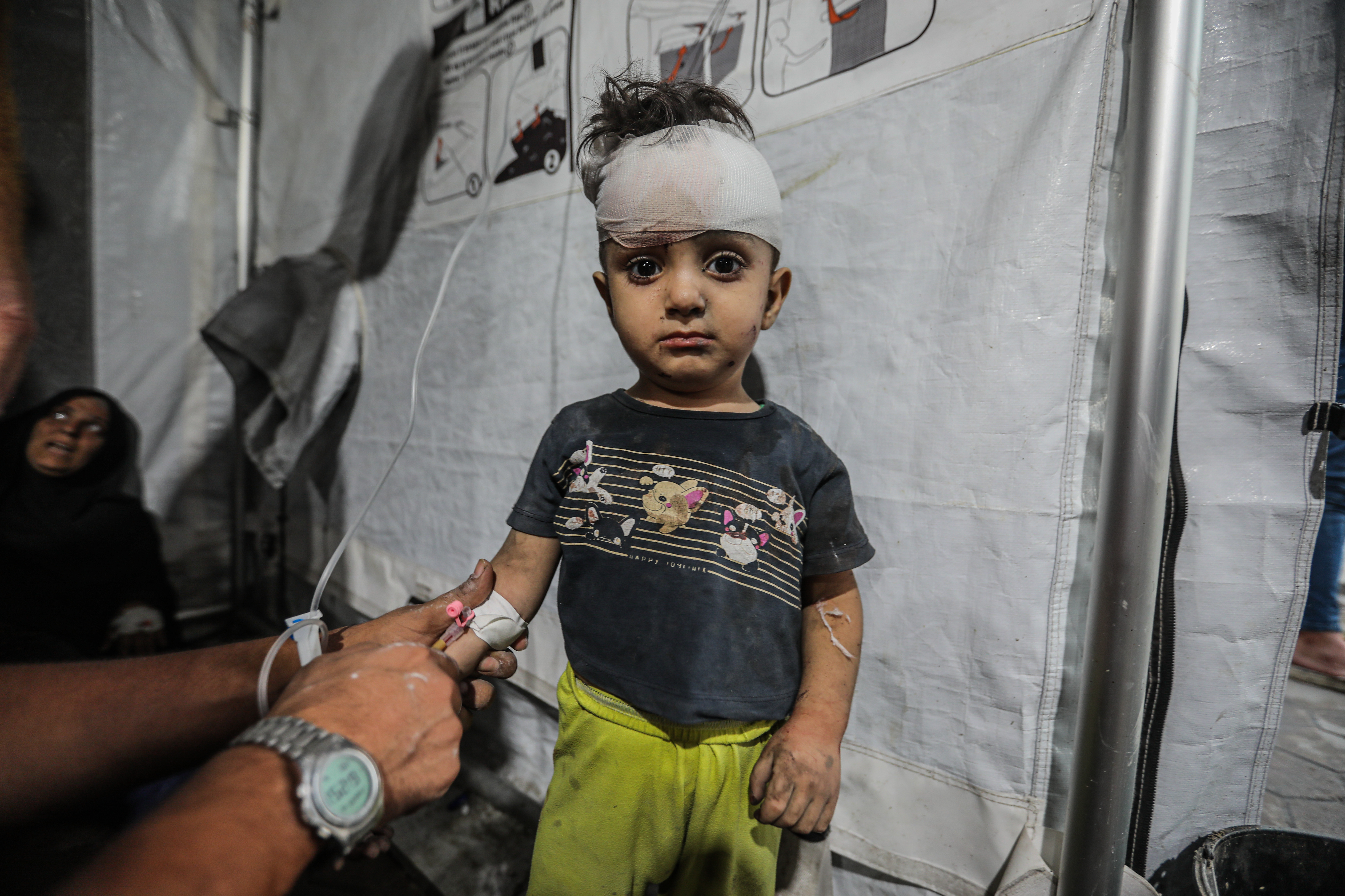 Gaza hospital, injured