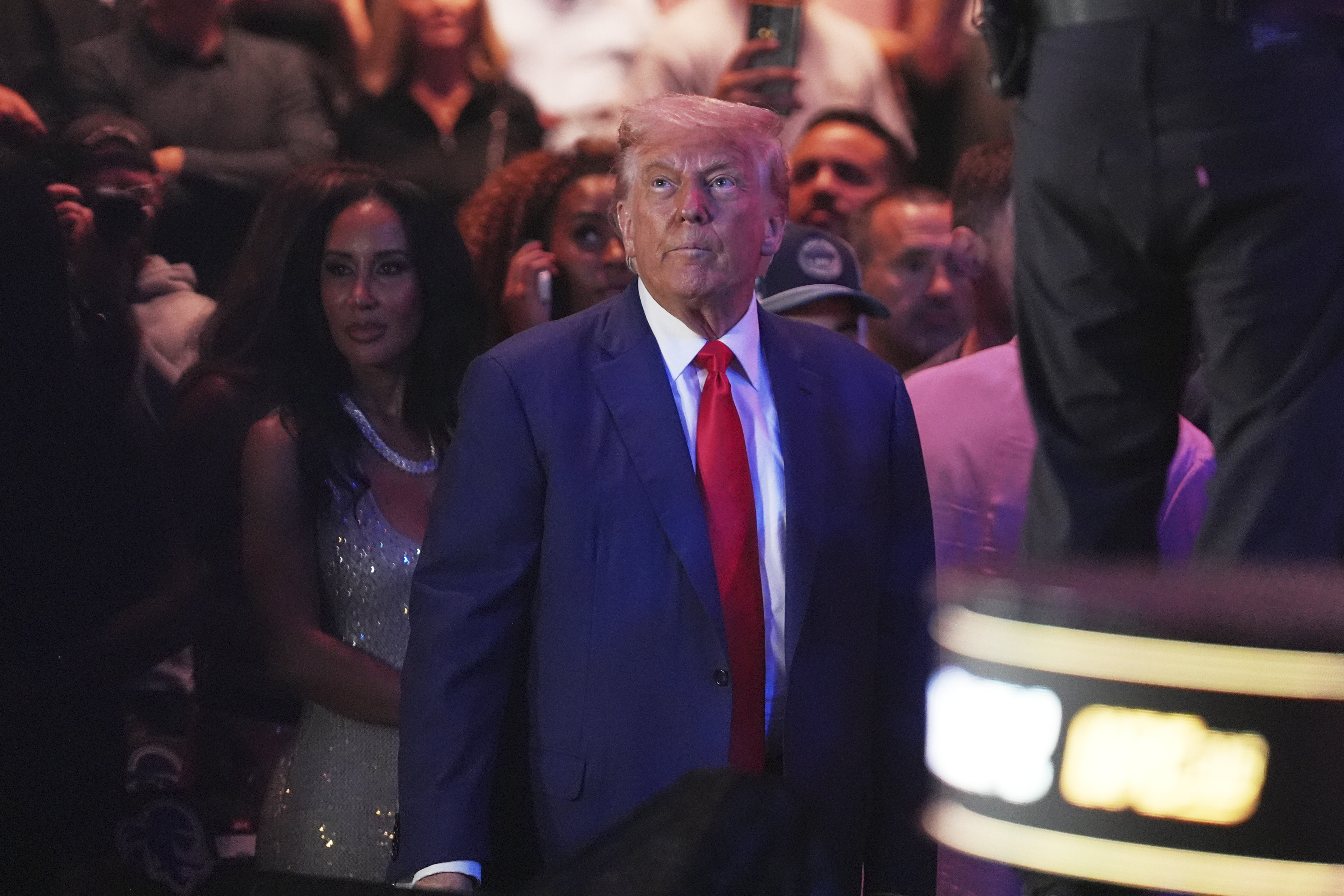 Donald Trump reacts.