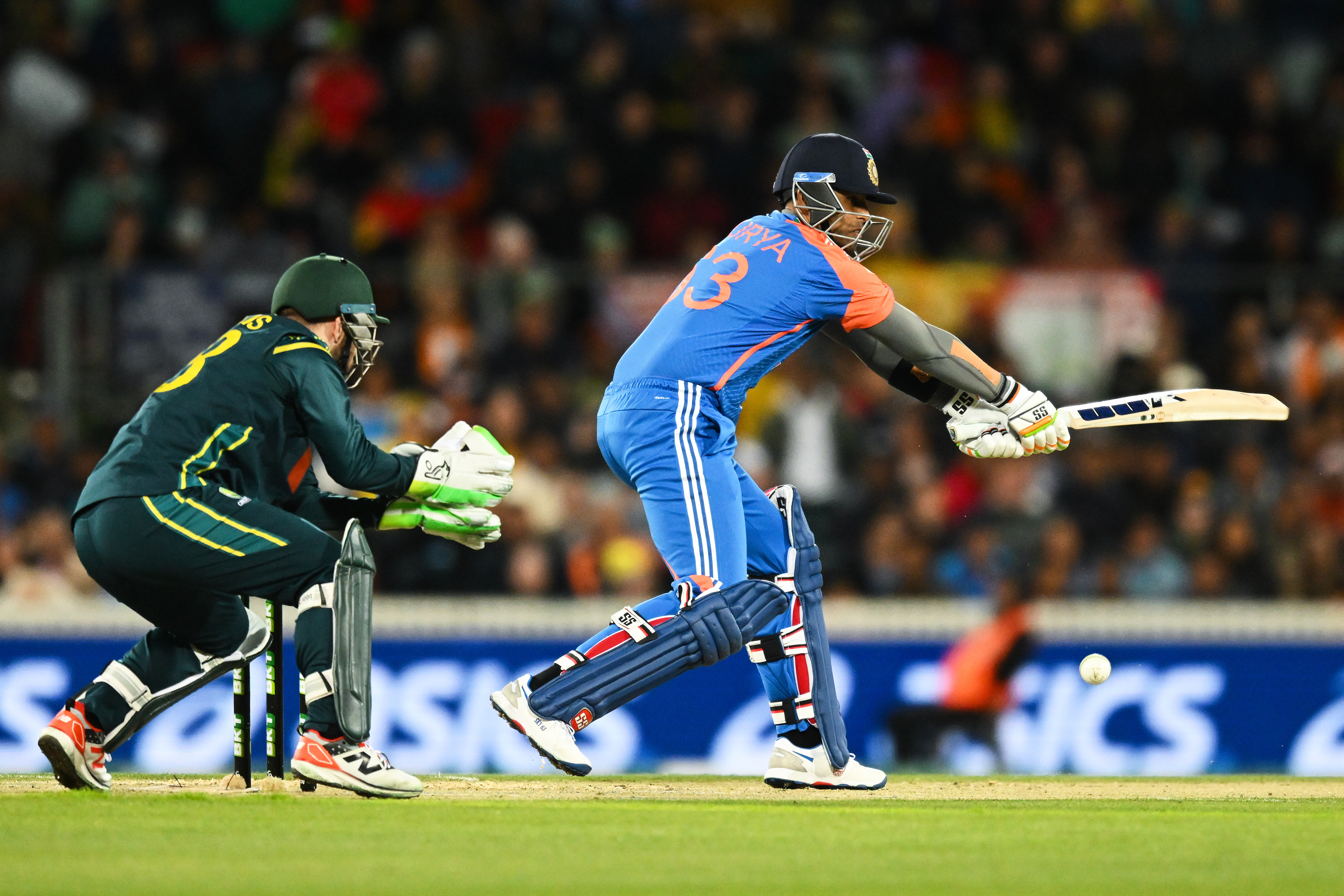 Suryakumar Yadav of India bats during the T20 cricket international between India and Australia