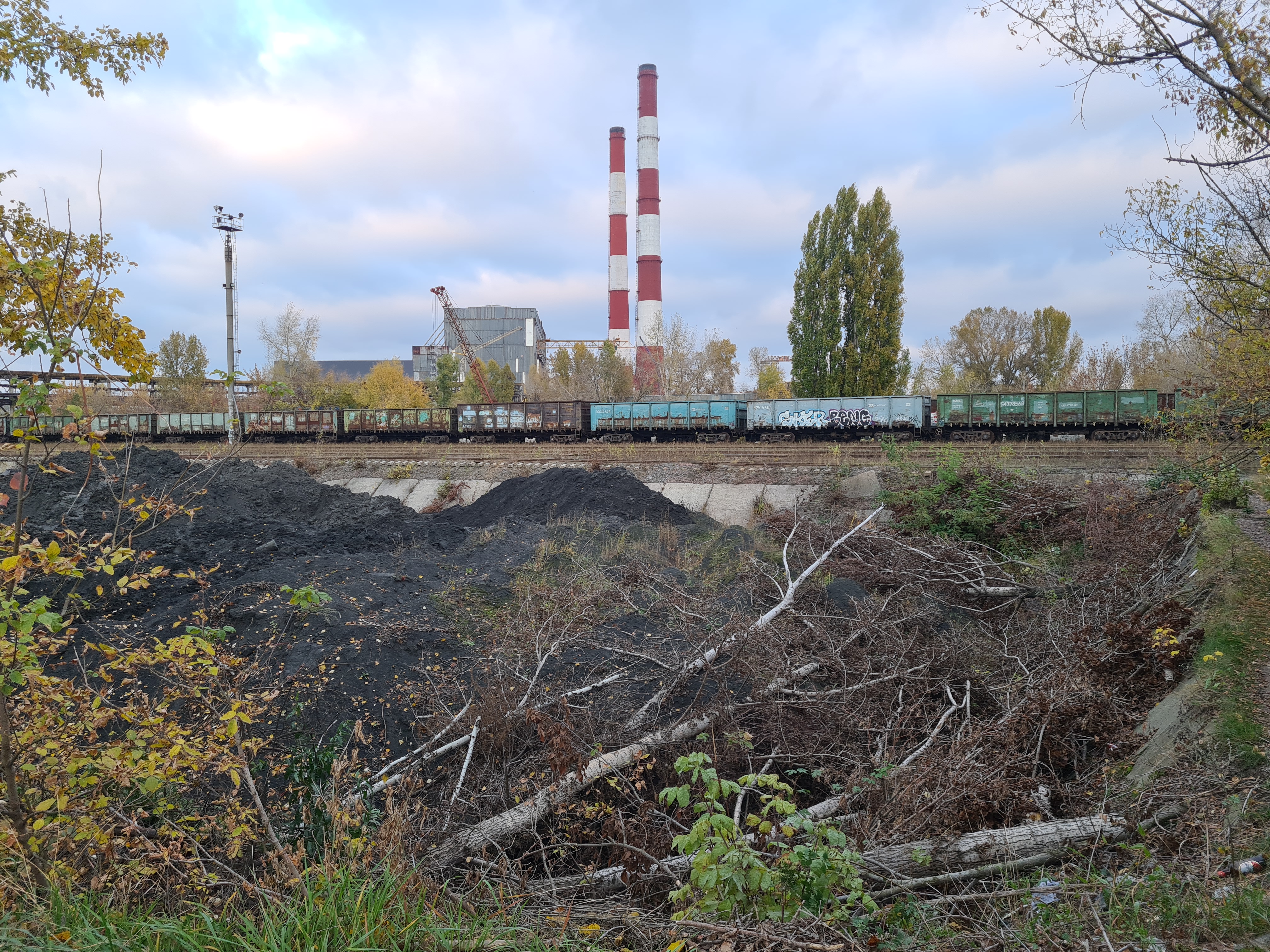 Thermal Power Station 5 in Kyiv and trees felled by several drone strikes