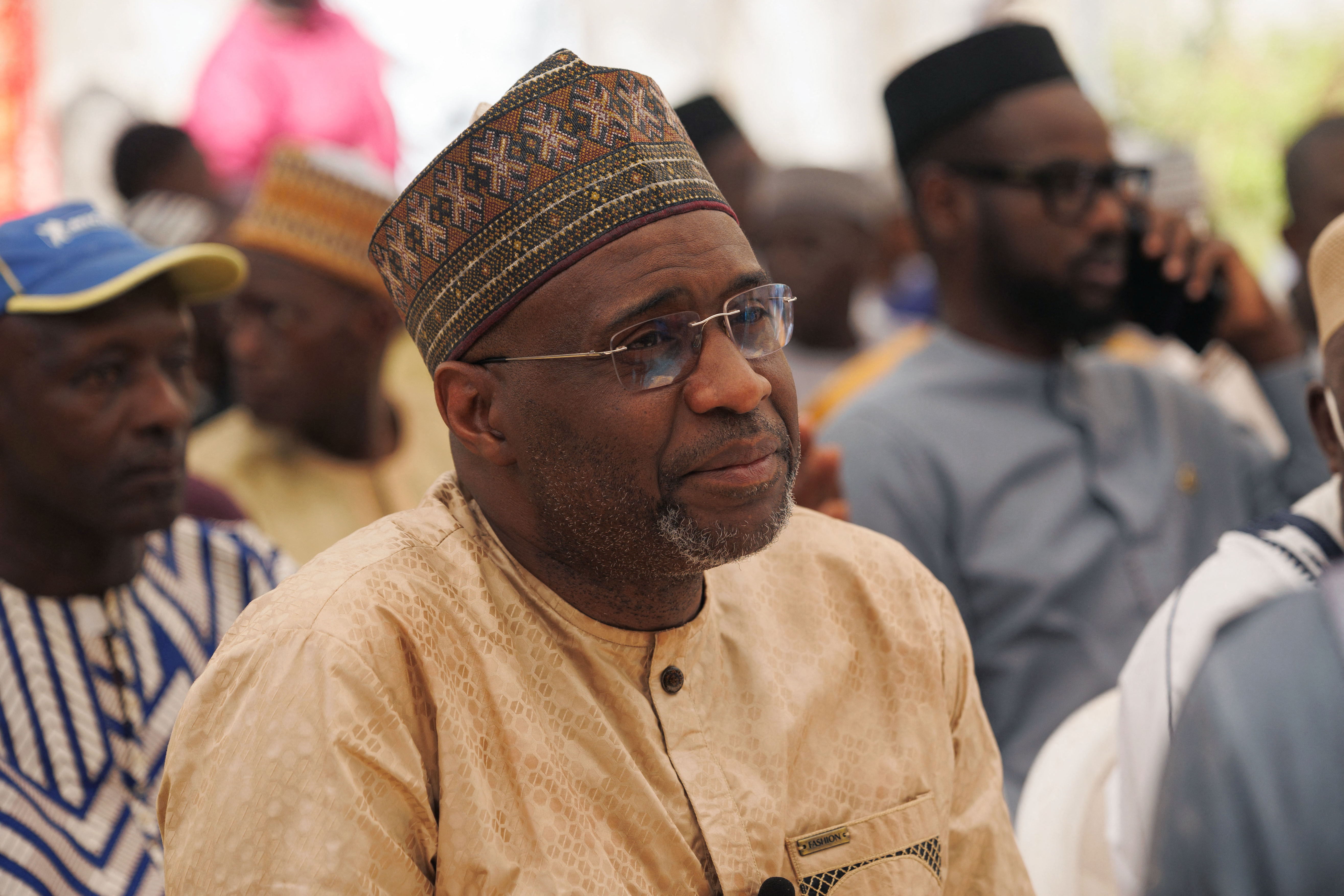(FILES) Former Mali Prime Minister Moussa Mara attends the funeral of Malian filmmaker Souleymane Cisse in Bamako, on February 21, 2025.
