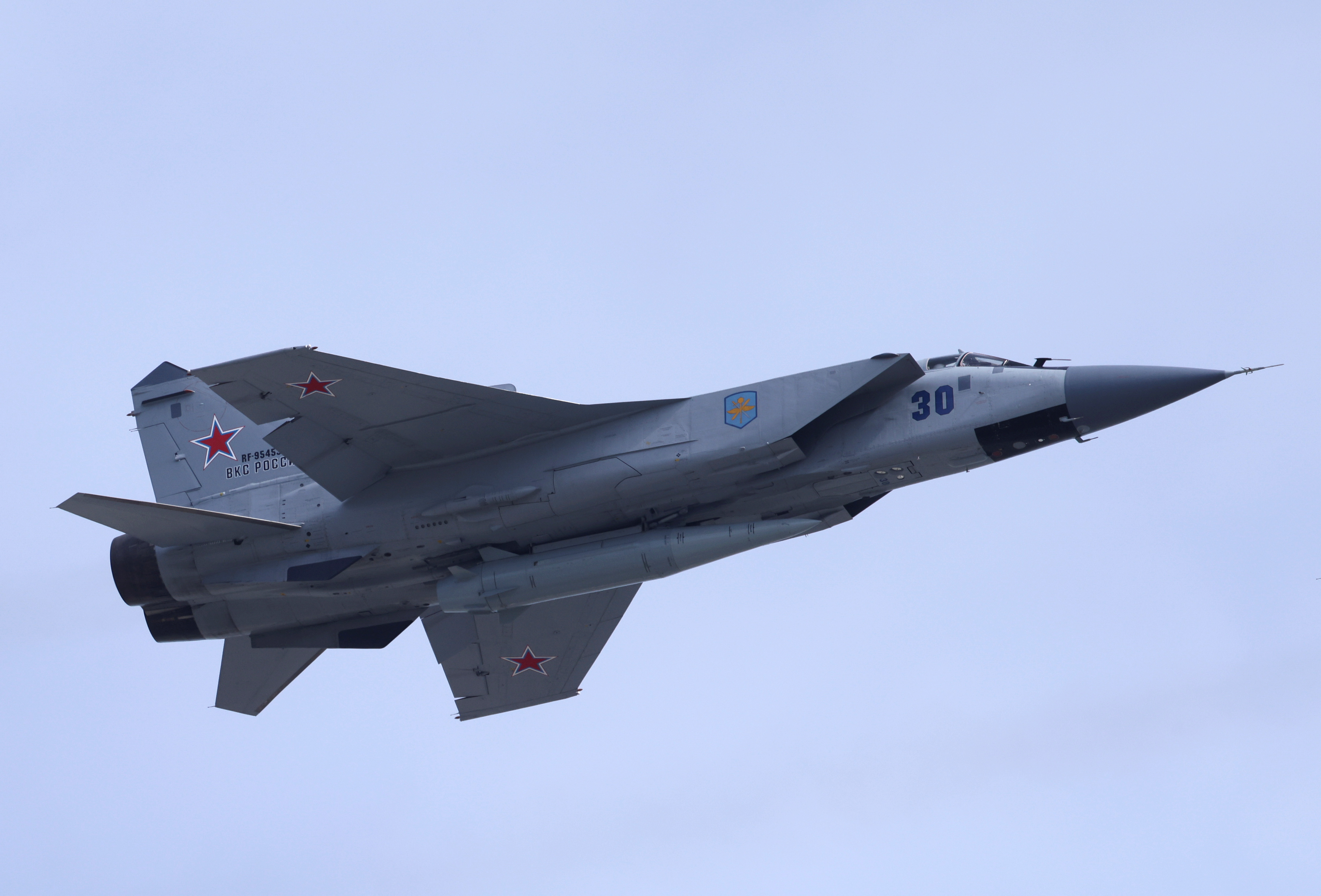 A Russian MiG-31 jet