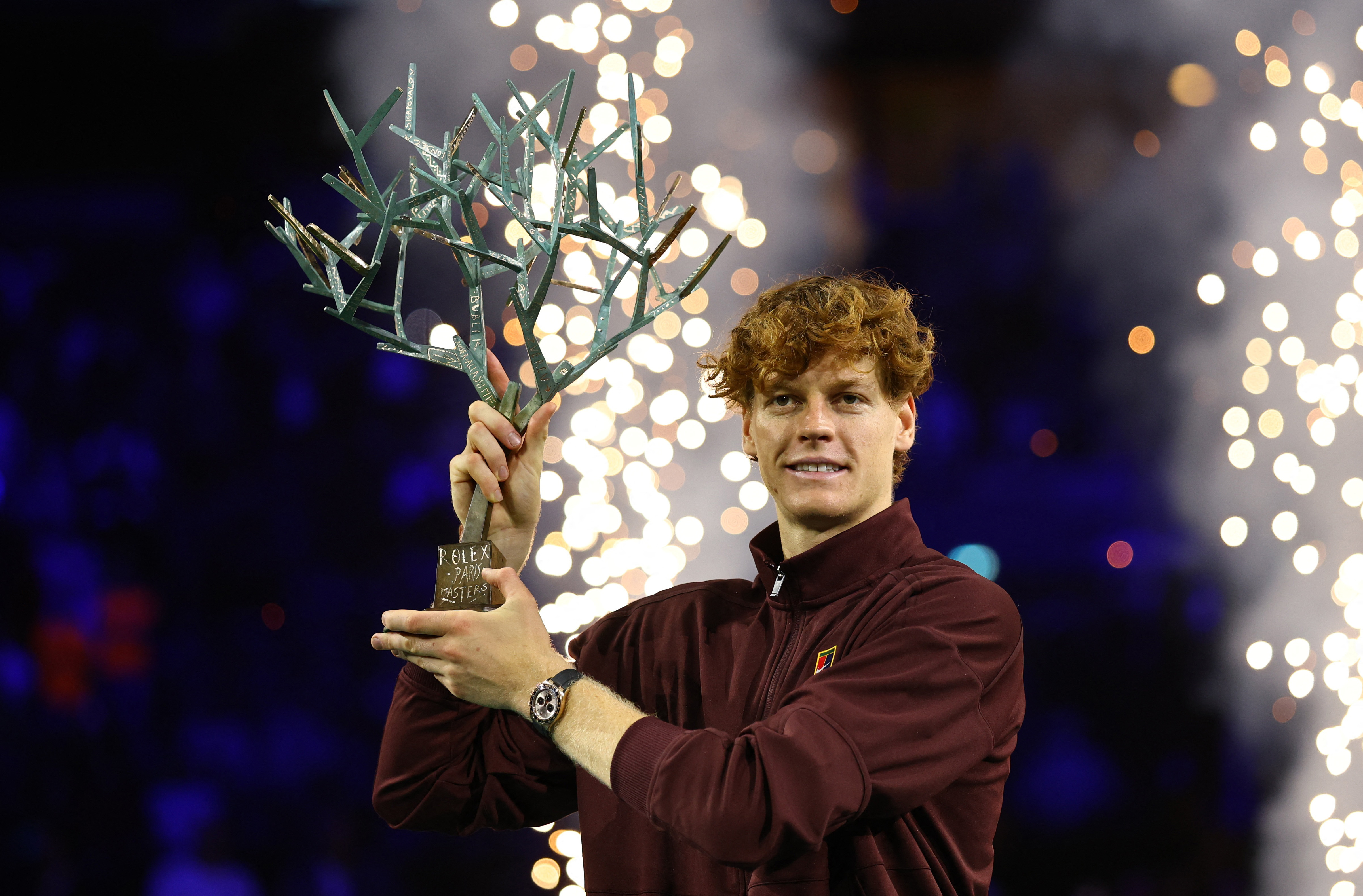 Jannik Sinner reacts.