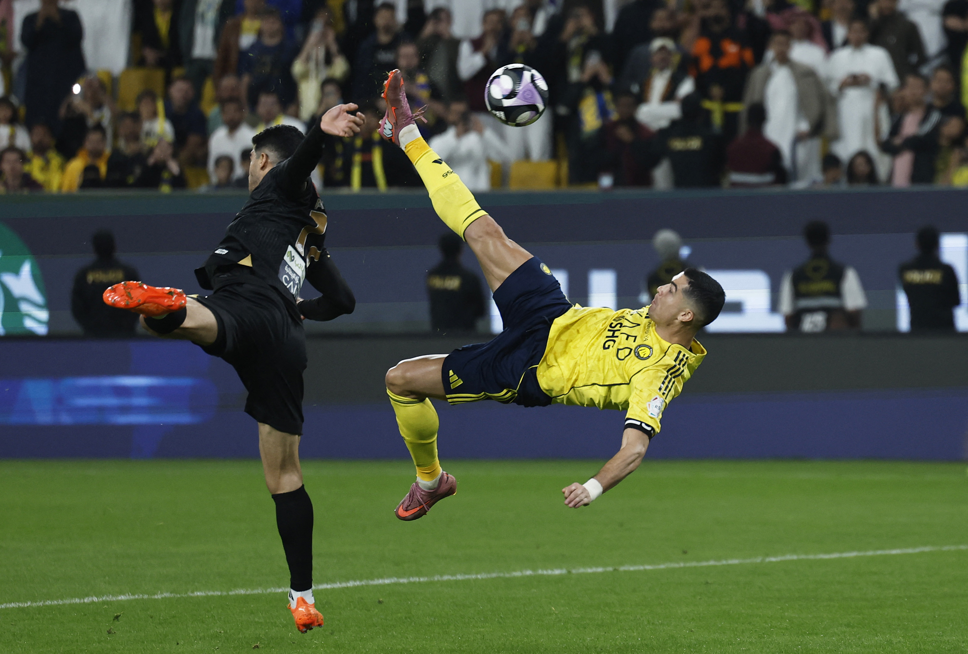 Cristiano Ronaldo in action.