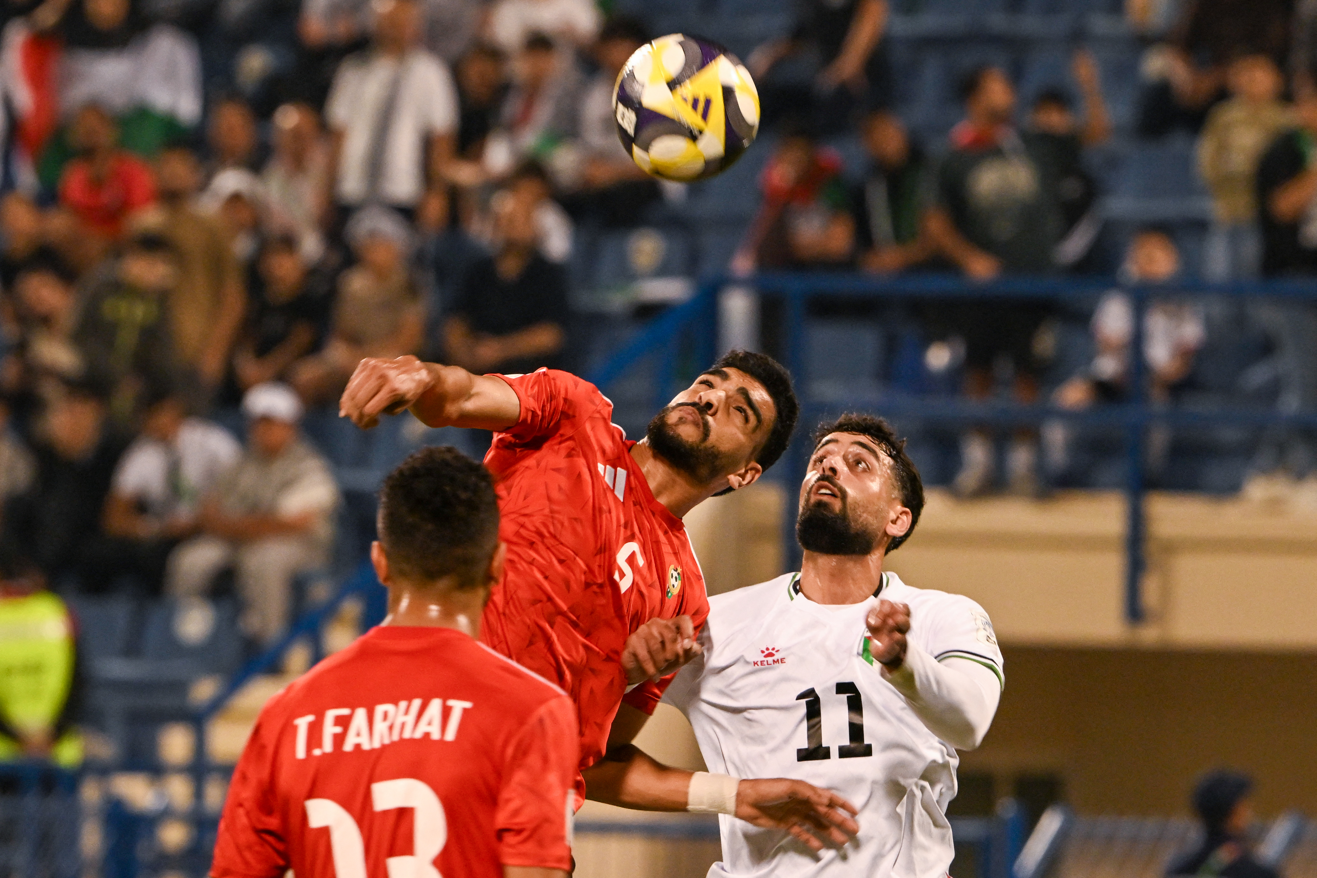 Ahmed Saleh and Dabbagh Oday in action.