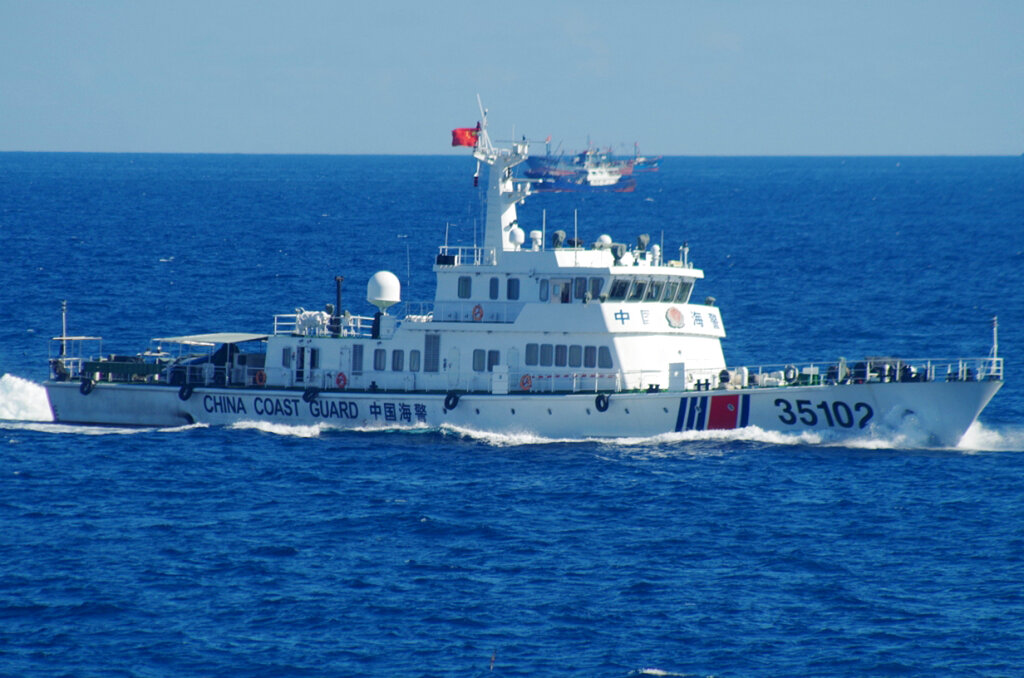 A China Coast Guard vessel sails.