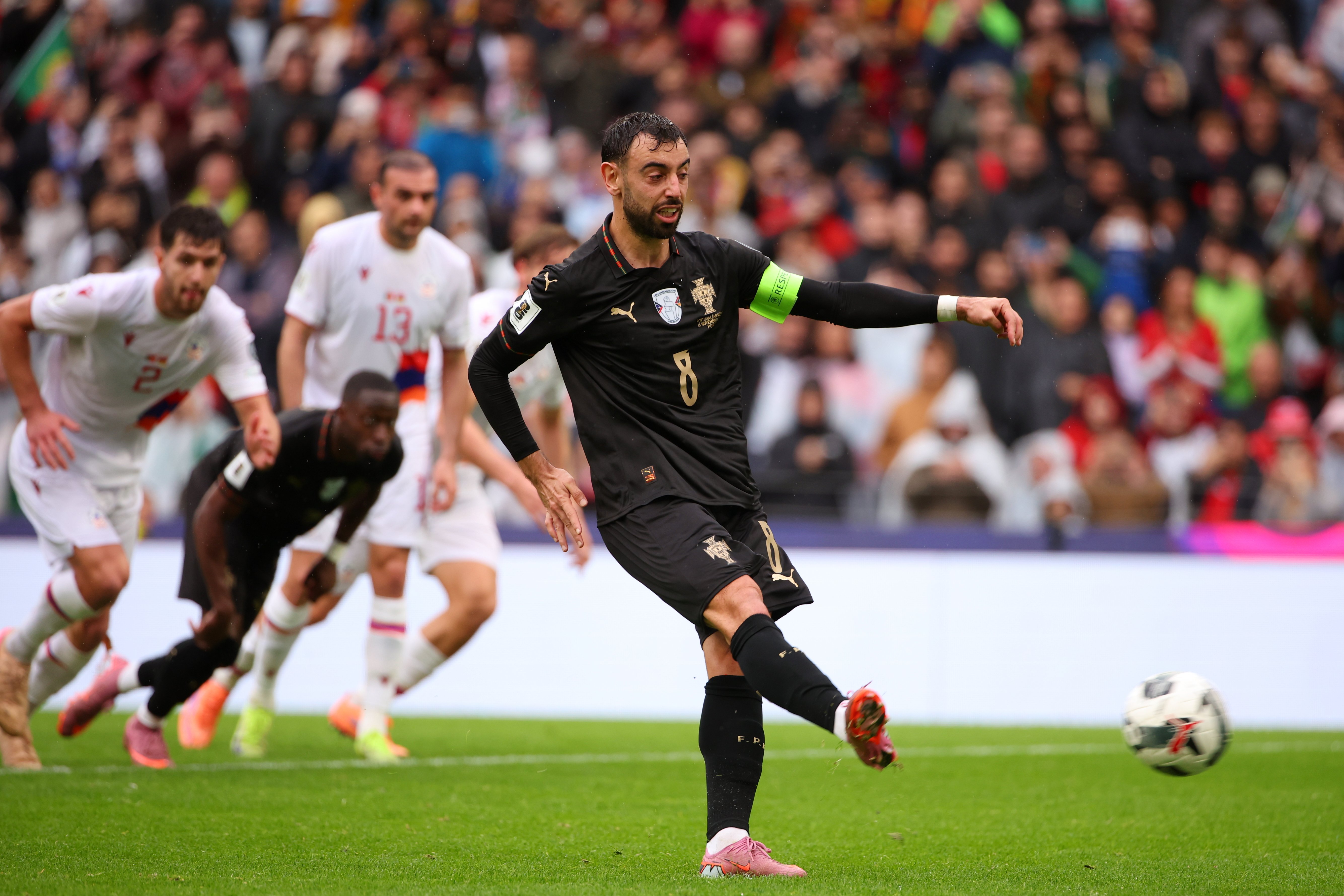 Bruno Fernandes in action.