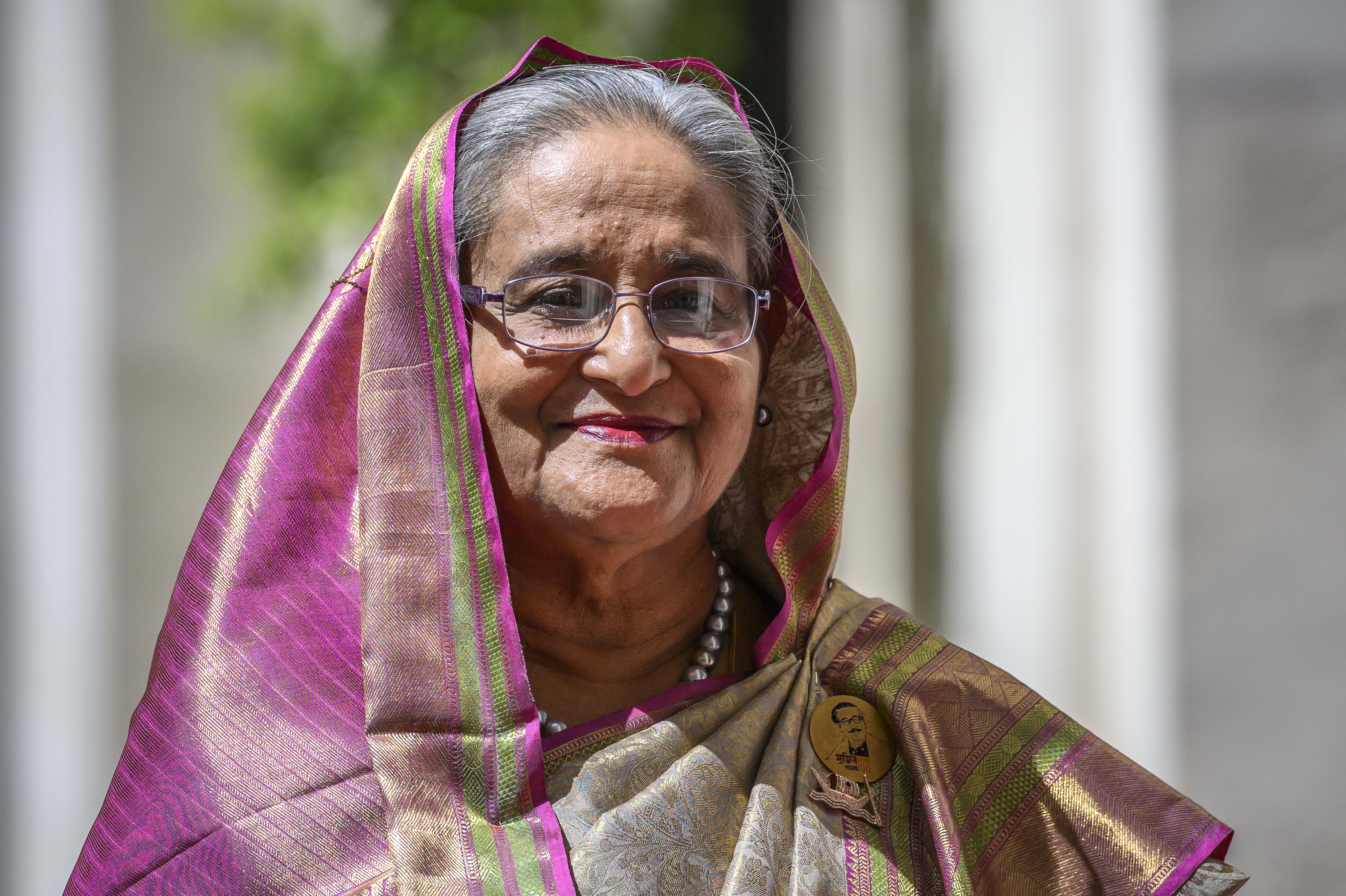 Former Bangladesh Prime Minister Sheikh Hasina pictured in Rome, Italy in 2023