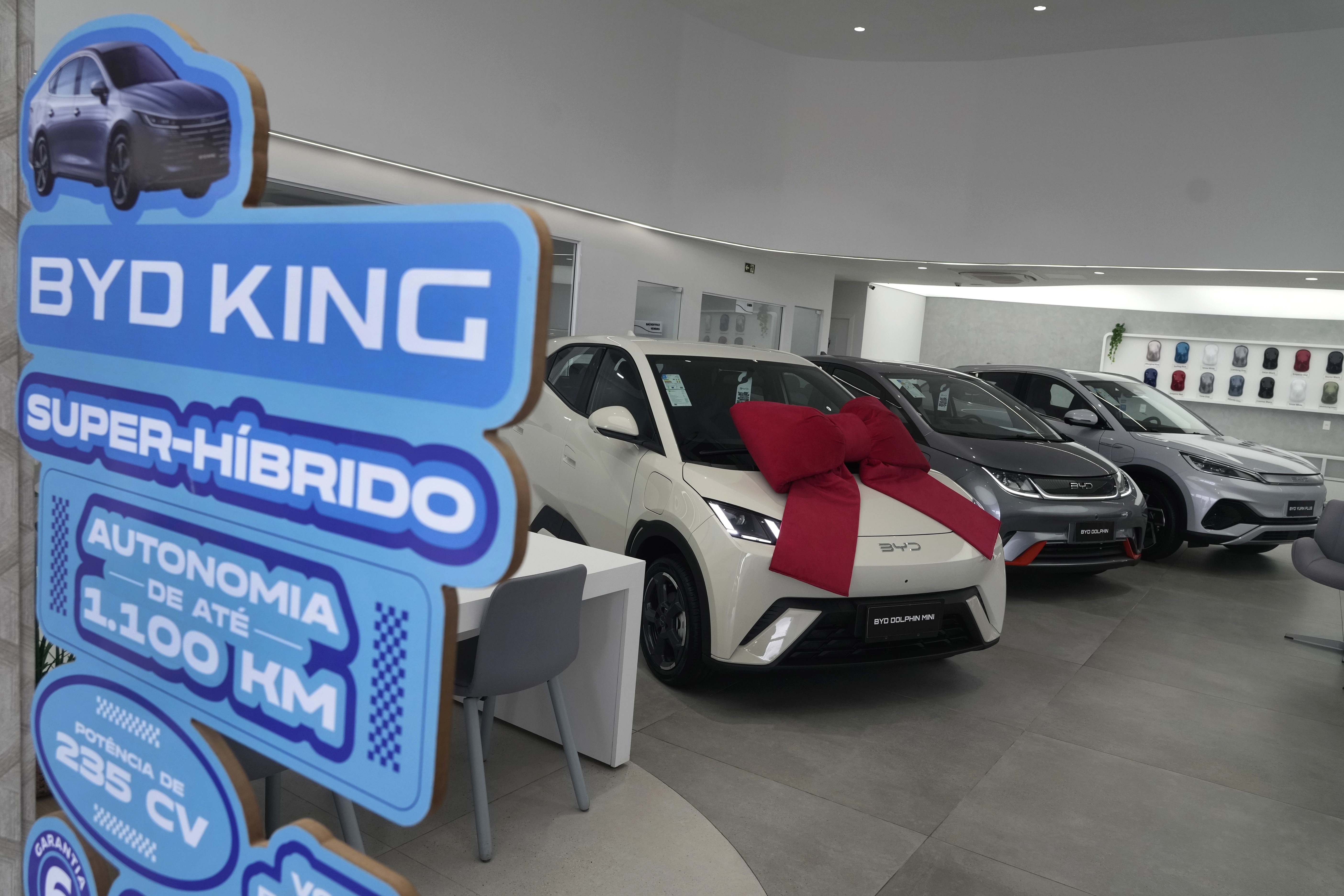 BYD vehicles in Camacari, Bahia state, Brazil