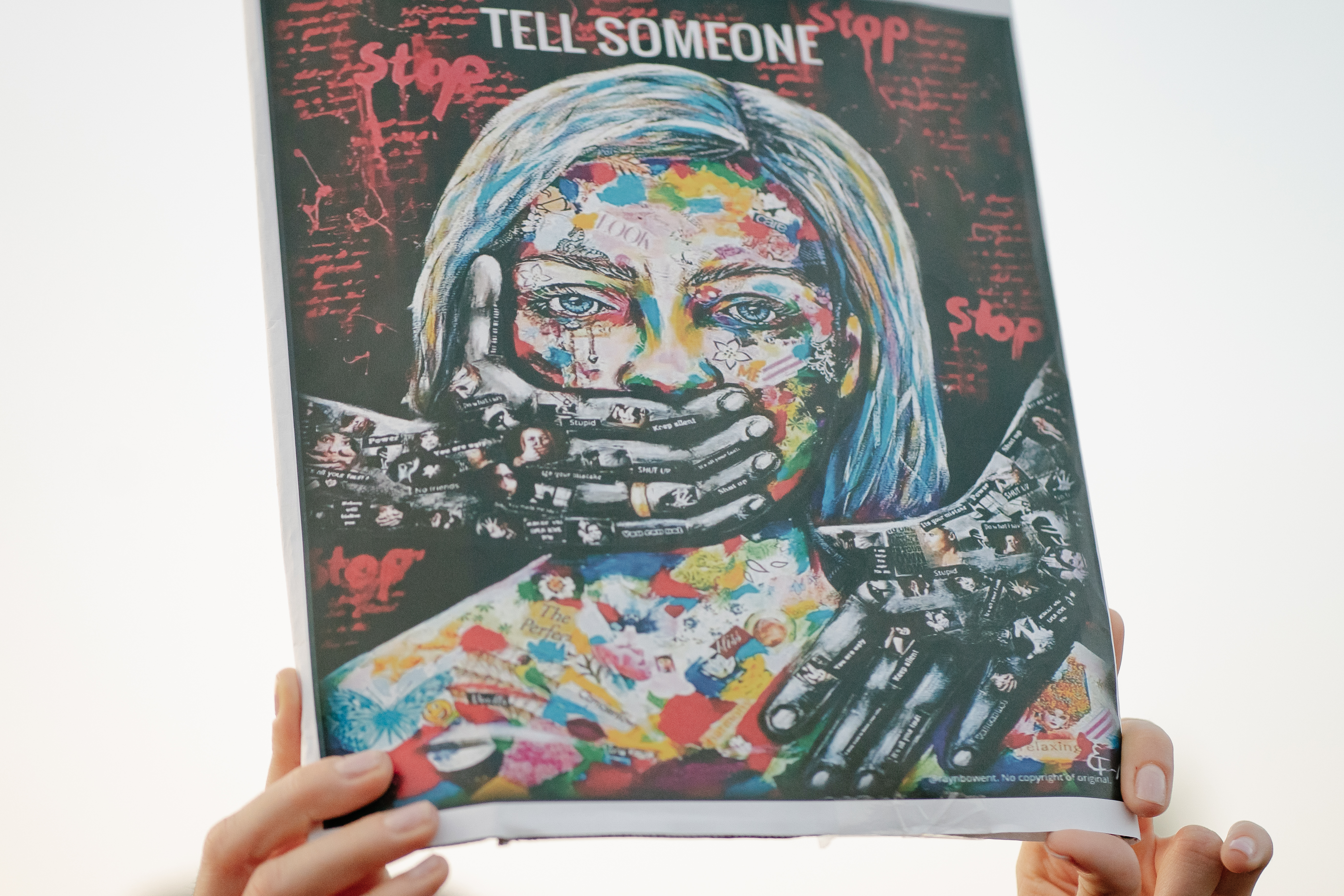 BUCHAREST, ROMANIA - JUNE 18: A protester holds a sign during a rally for women's rights outside the government headquarters on June 18, 2025 in Bucharest, Romania. A woman was killed by her partner in a rural area just two weeks after another homicide against a woman took place in Bucharest. Romania records the second highest number of physical attacks against women per annum in the EU. Statistics show that between 2015 and 2023, 426 women in Romania were killed by partners, ex-partners, or family members. In 2024 alone, over 130,000 police interventions in domestic violence cases were recorded, with more than 12,000 provisional protection orders issued. The economic cost of gender-based violence in Romania is estimated at around 16 billion Euros a year. (Photo by Andrei Pungovschi/Getty Images)