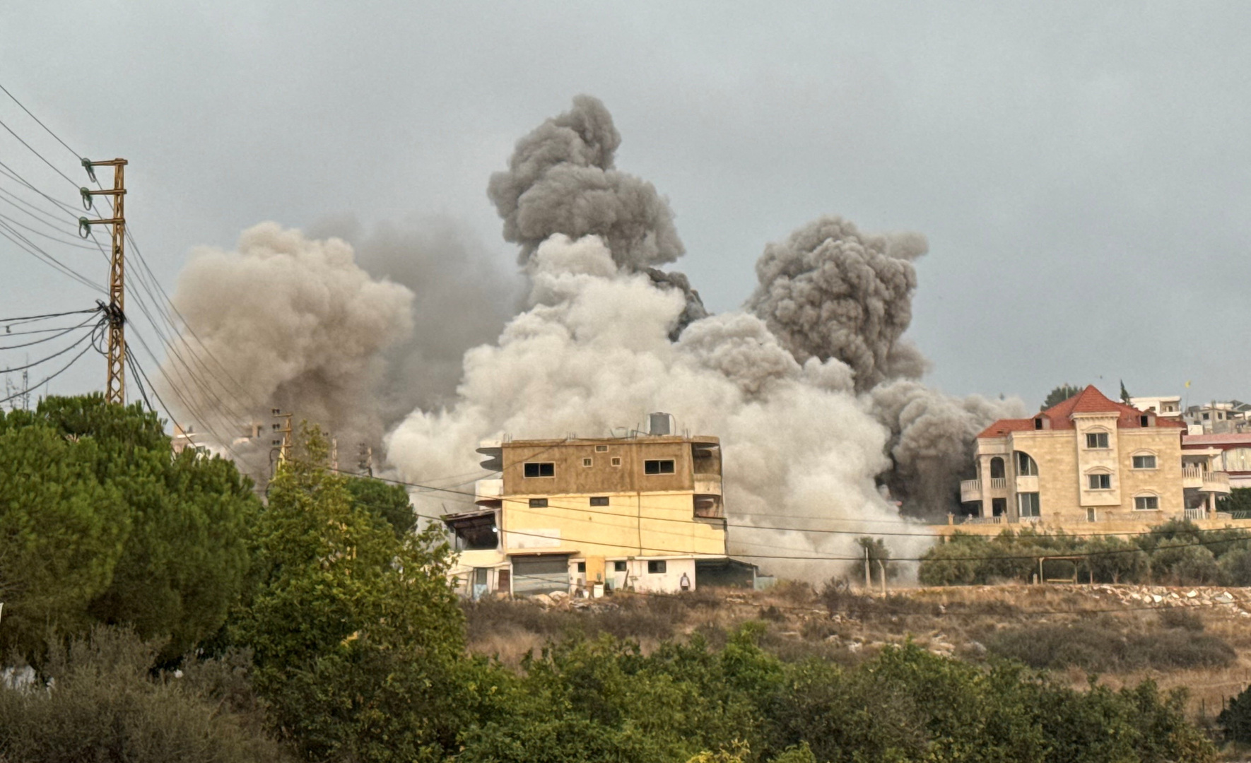 Smoke rises after Israeli strikes following Israeli military's evacuation orders, in Tayr Debba, southern Lebanon on Nov. 6, 2025. [Ali Hankir/Reuters]