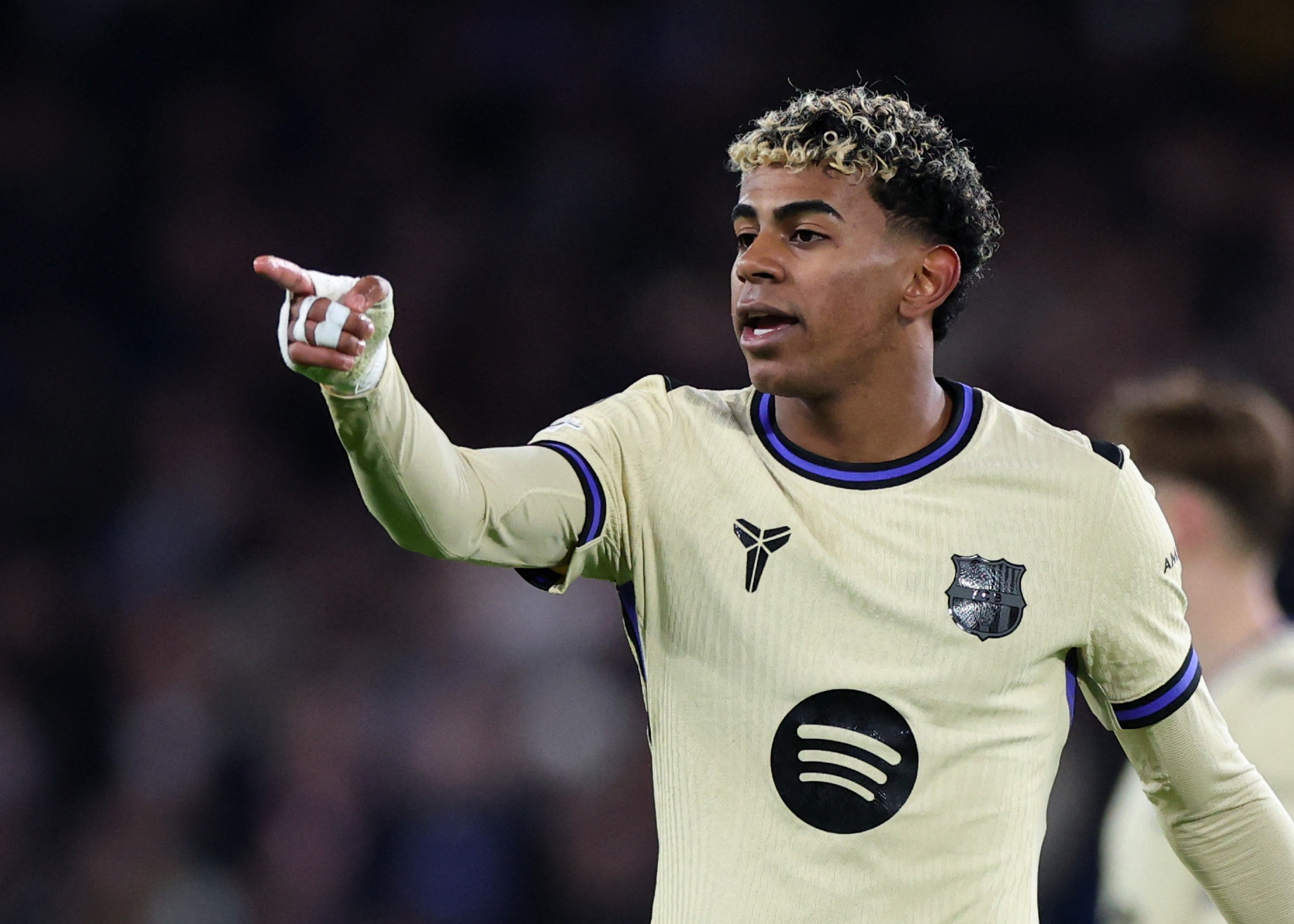 Barcelona's Lamine Yamal in La Liga action