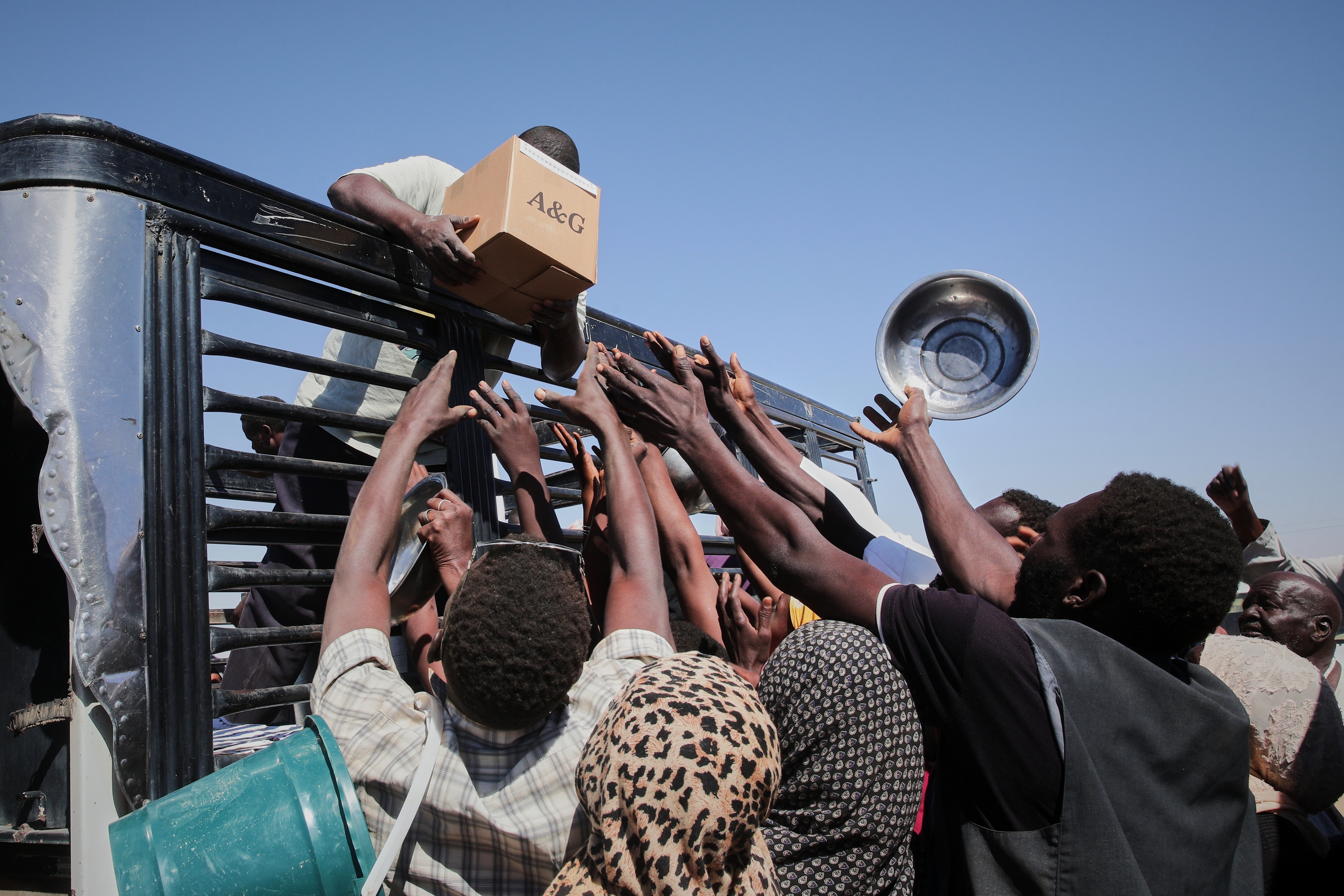 Sudan food handout.