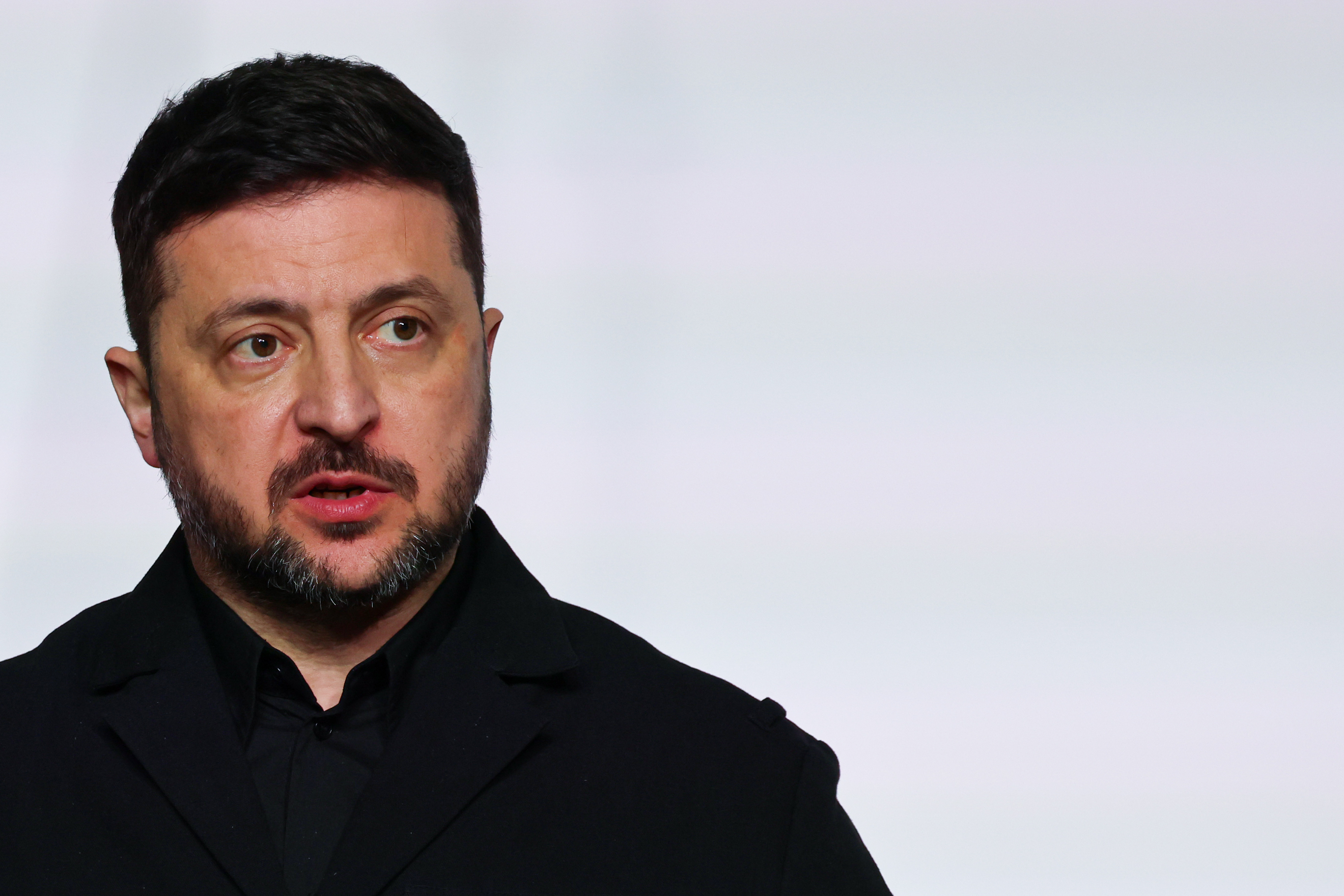 Ukraine's President Volodymyr Zelenskyy delivers a speech upon the signing of the declaration on deploying post-ceasefire force in Ukraine during the 'Coalition of the Willing' summit on security guarantees for Ukraine, at the Elysee Palace in Paris, Tuesday, Jan 6, 2026. (Ludovic Marin, Pool photo via AP)