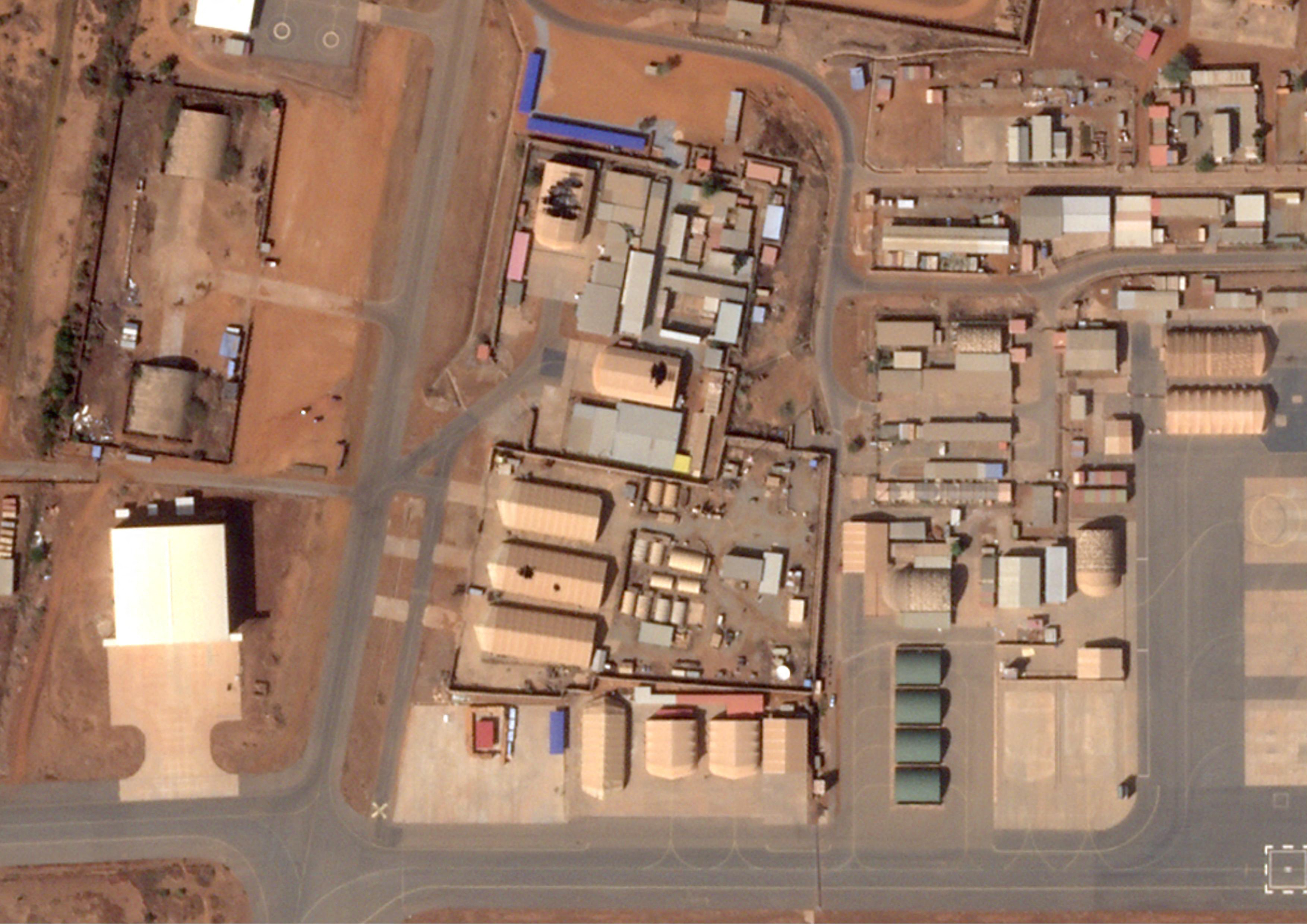 This handout satellite image taken by 2026 Planet Labs
