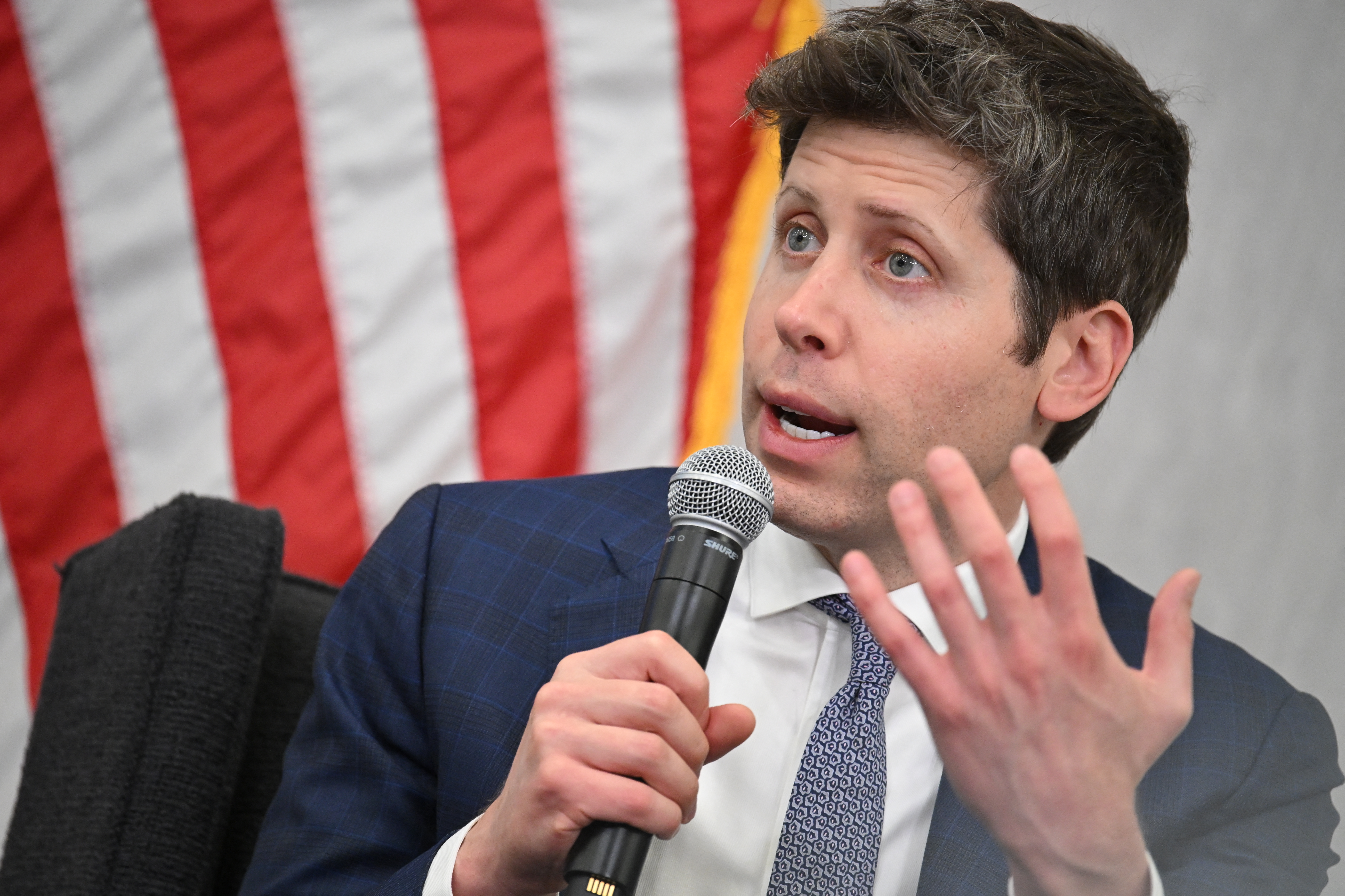 OpenAI CEO Sam Altman speaks.