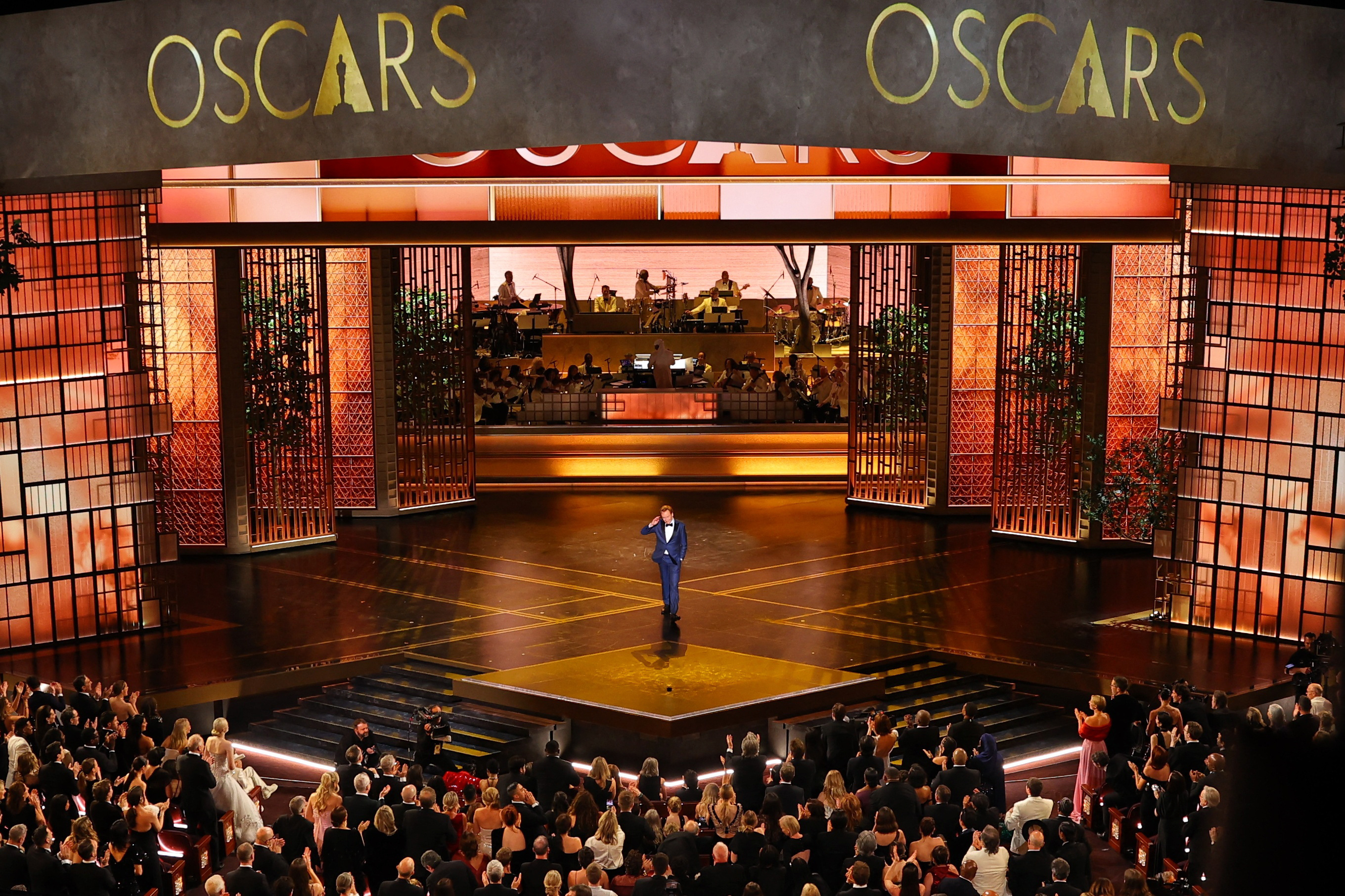 Conan O'Brien hosting on stage