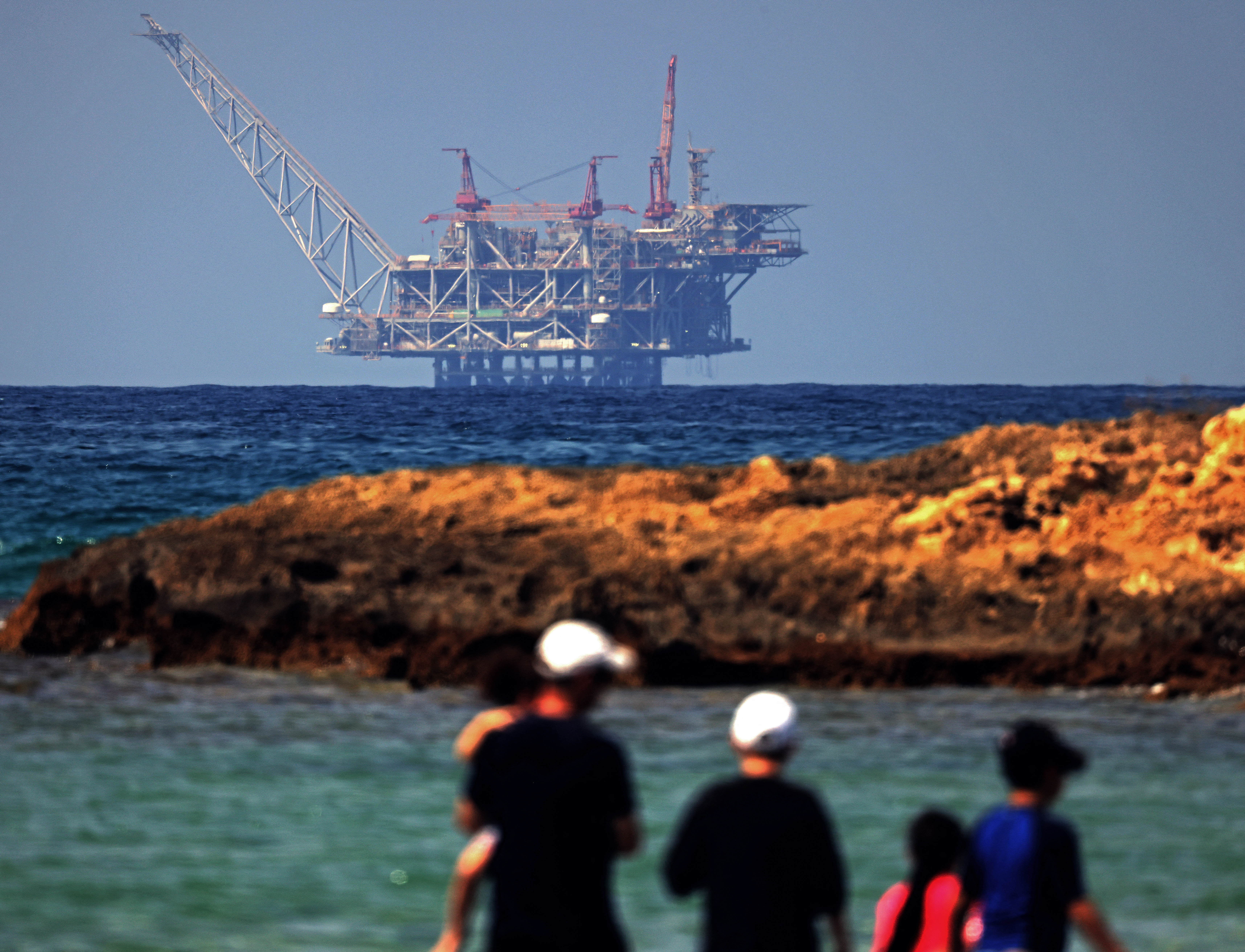 A view of the platform of the Leviathan natural gas field i