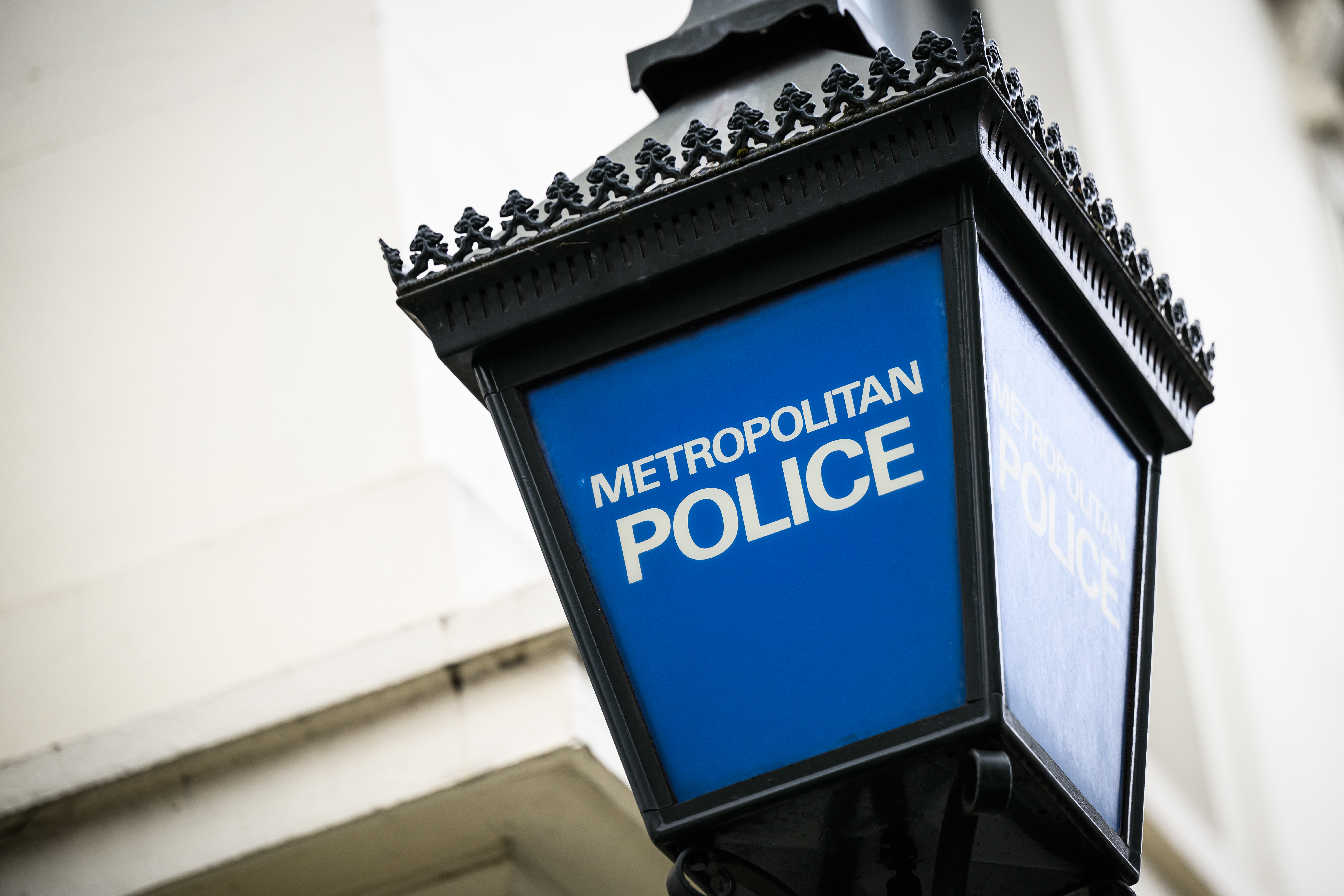 LONDON, ENGLAND - OCTOBER 02: A Metropolitan Police lantern is displayed outside Charing Cross police station on October 02, 2025 in London, England. This week's BBC Panorama programme exposed what the Metropolitan Police commissioner described in a statement as "appalling, potentially criminal, behaviour," leading to the suspension of nine officers and one staff member. (Photo by Leon Neal/Getty Images)