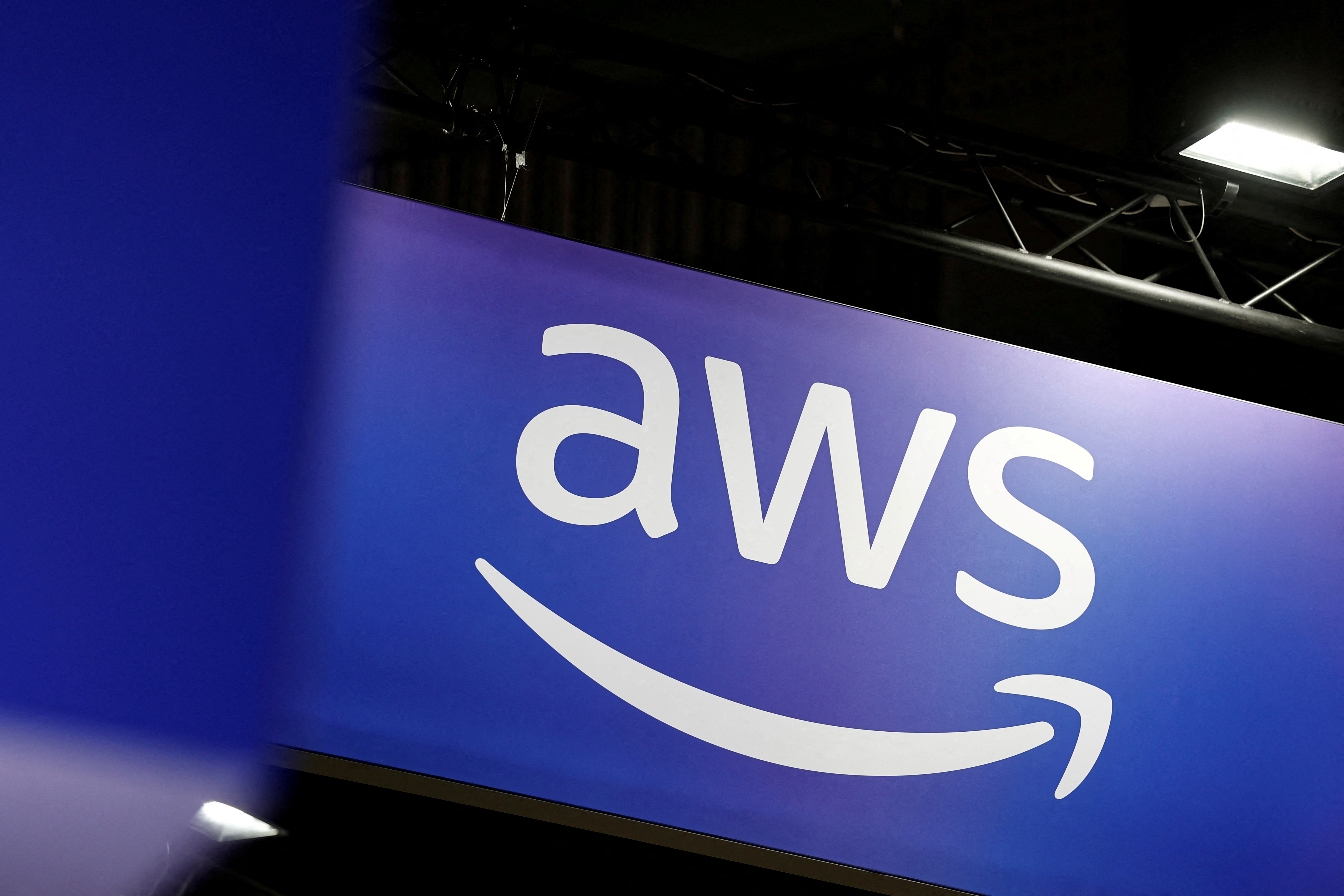 A logo for Amazon Web Services (AWS).