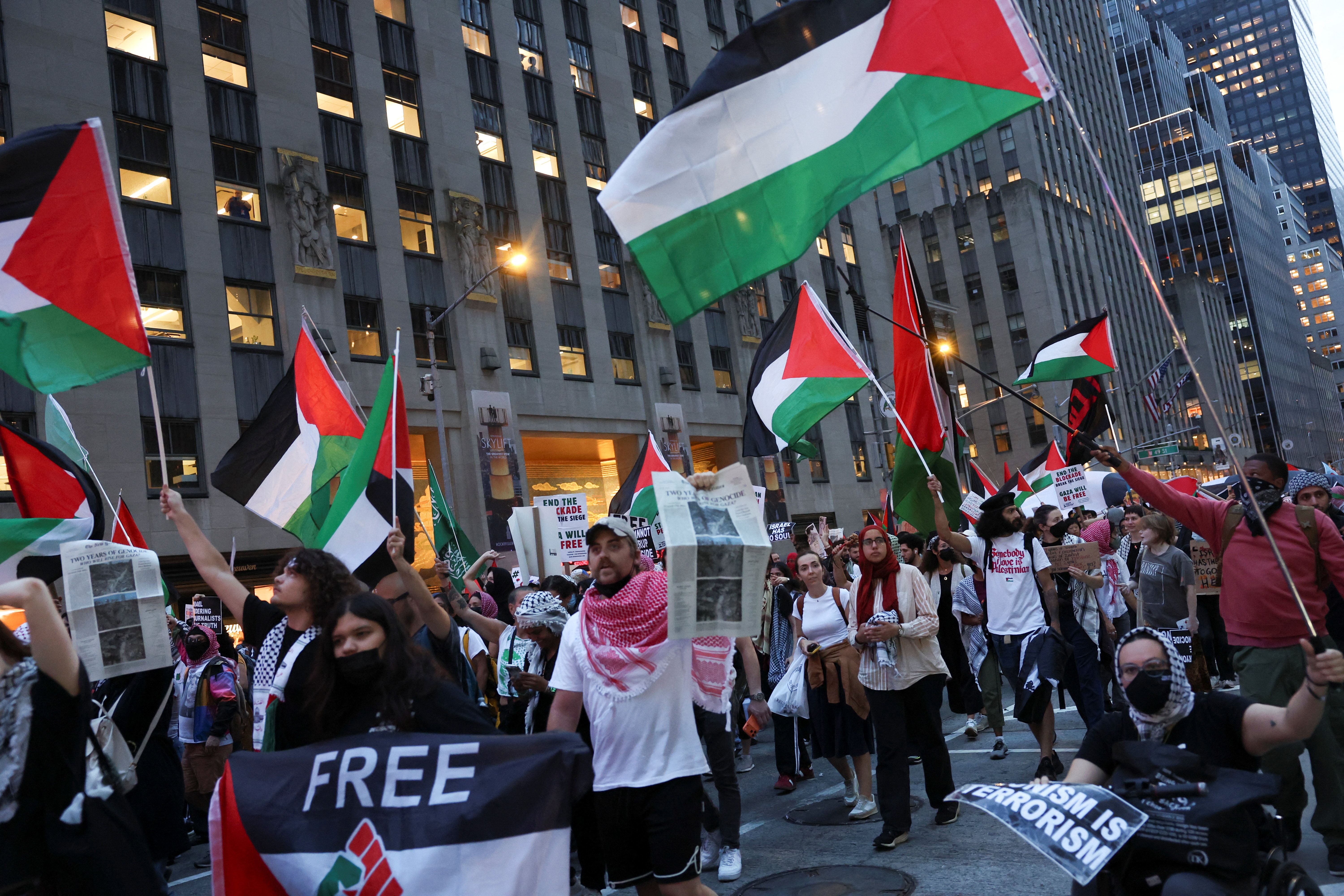 Palestinian flags