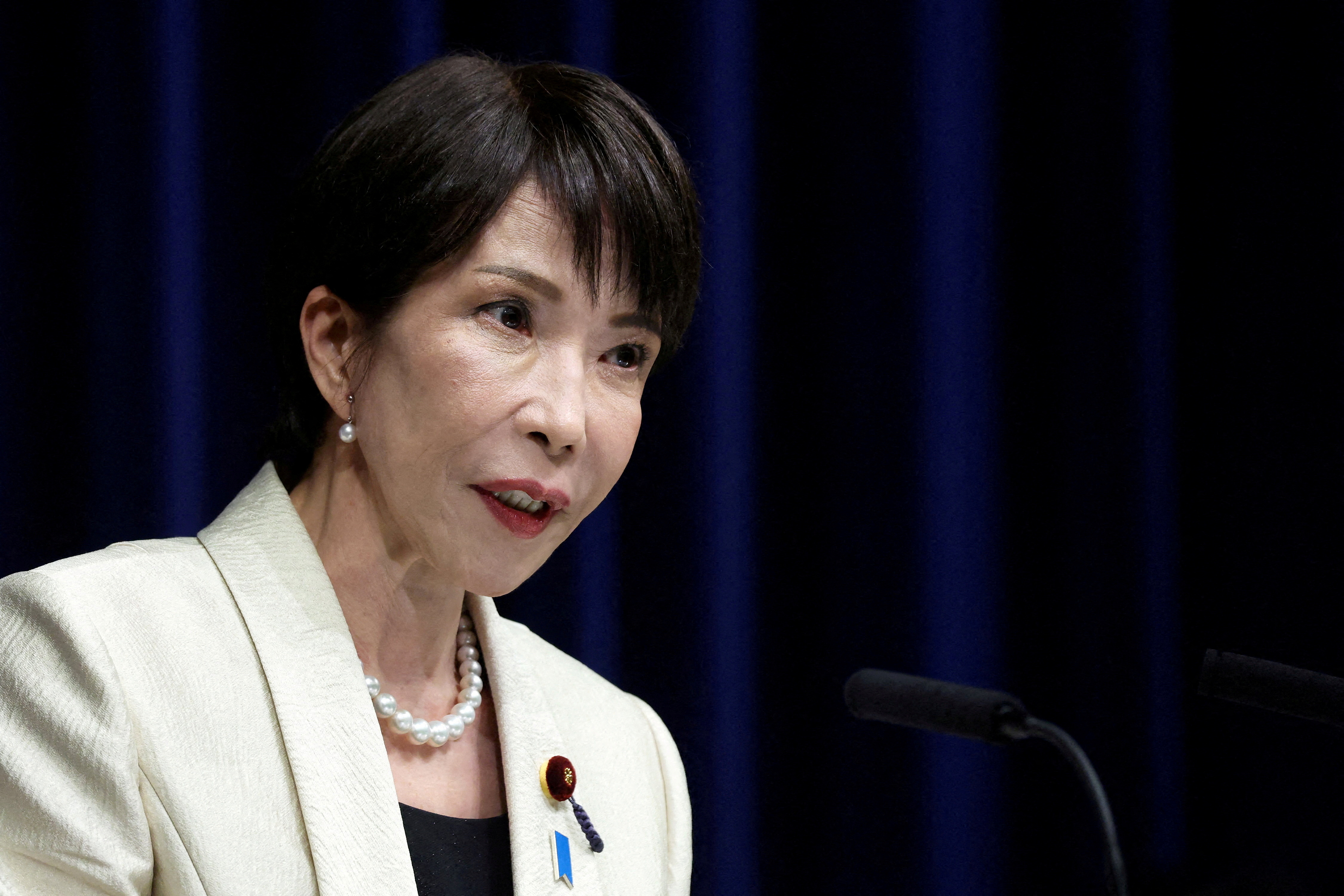 FILE PHOTO: FILE PHOTO: Sanae Takaichi, Japan’s prime minister, speaks during a press conference at the prime minister’s office in Tokyo, Japan, on Wednesday, Feb. 18, 2026. Kiyoshi Ota/Pool via REUTERS/File Photo/File Photo/File Photo