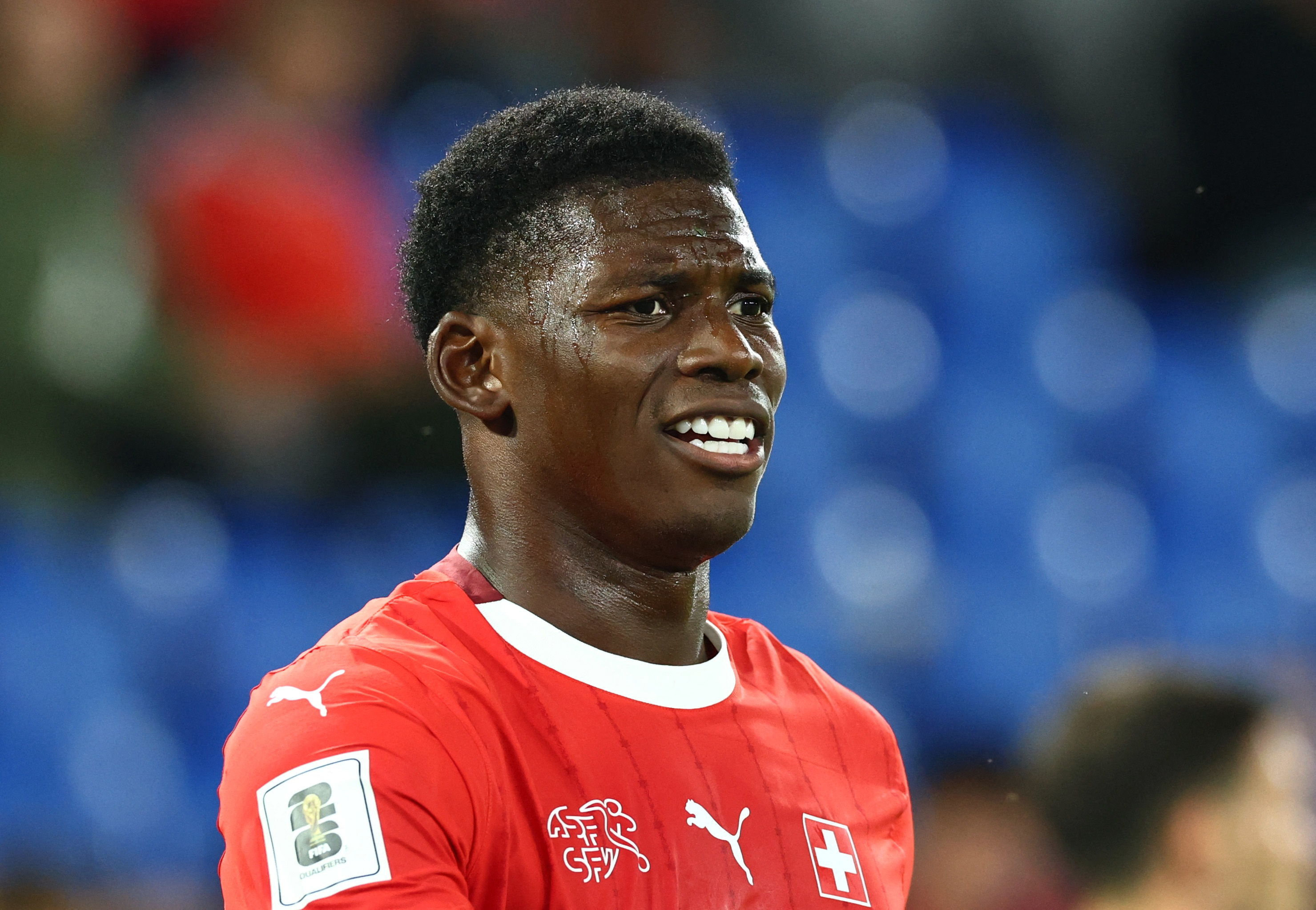 Soccer Football - World Cup - UEFA Qualifiers - Group B - Switzerland v Slovenia - St. Jakob-Park, Basel, Switzerland - September 8, 2025 Switzerland's Breel Embolo during the match REUTERS/Denis Balibouse
