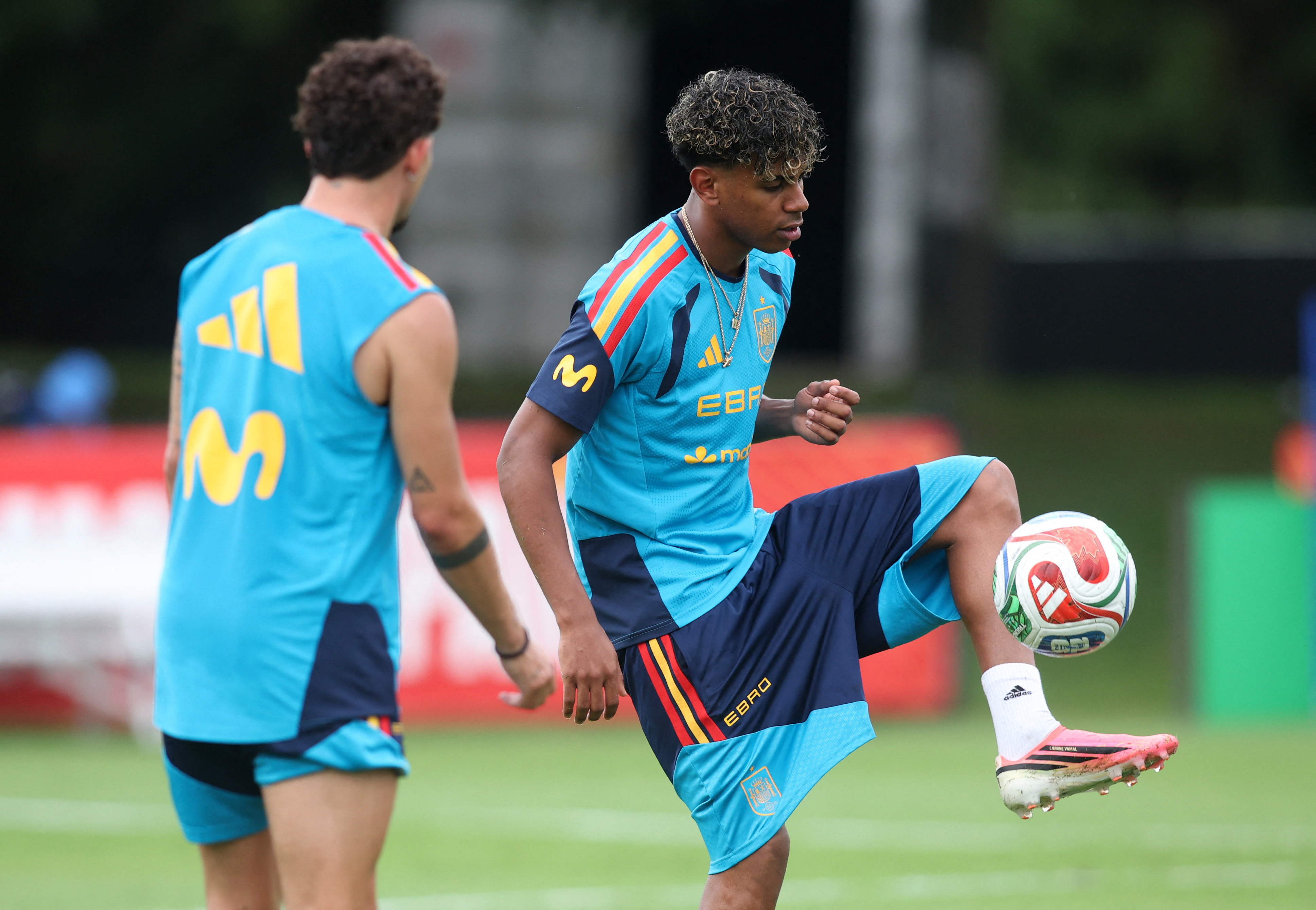 Soccer Football - FIFA World Cup 2026 - Spain Training - Baylor School, Chattanooga, Tennessee, U.S. - June 6, 2026 Spain's Lamine Yamal during training IMAGN IMAGES via Reuters/Brett Davis