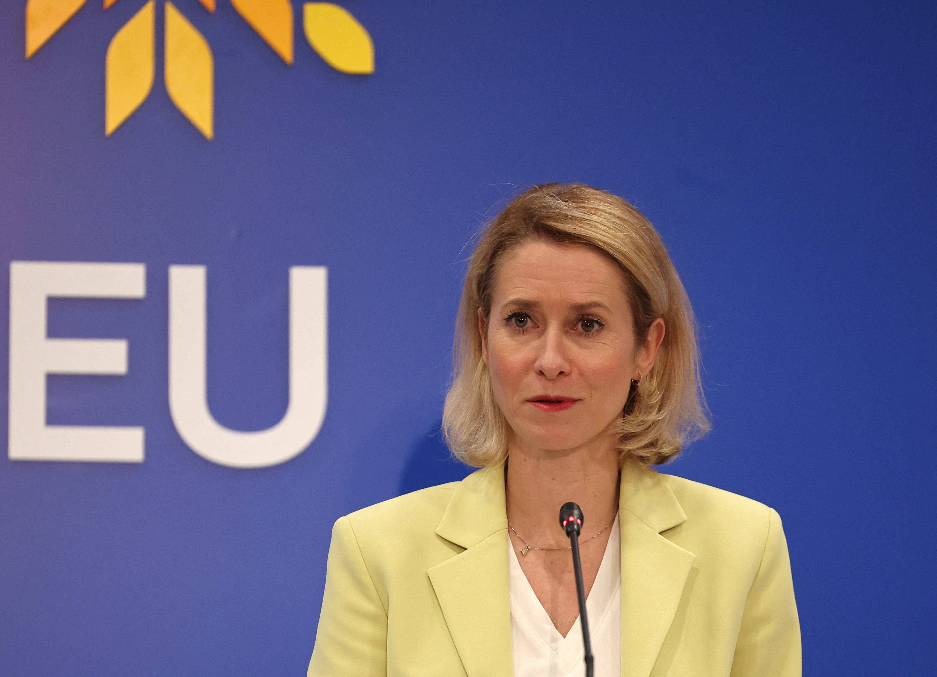 EU High Representative of Foreign Affairs and Security Policy, Kaja Kallas attends a press conference during an Informal meeting of EU defence ministers in Nicosia, Cyprus June 8, 2026