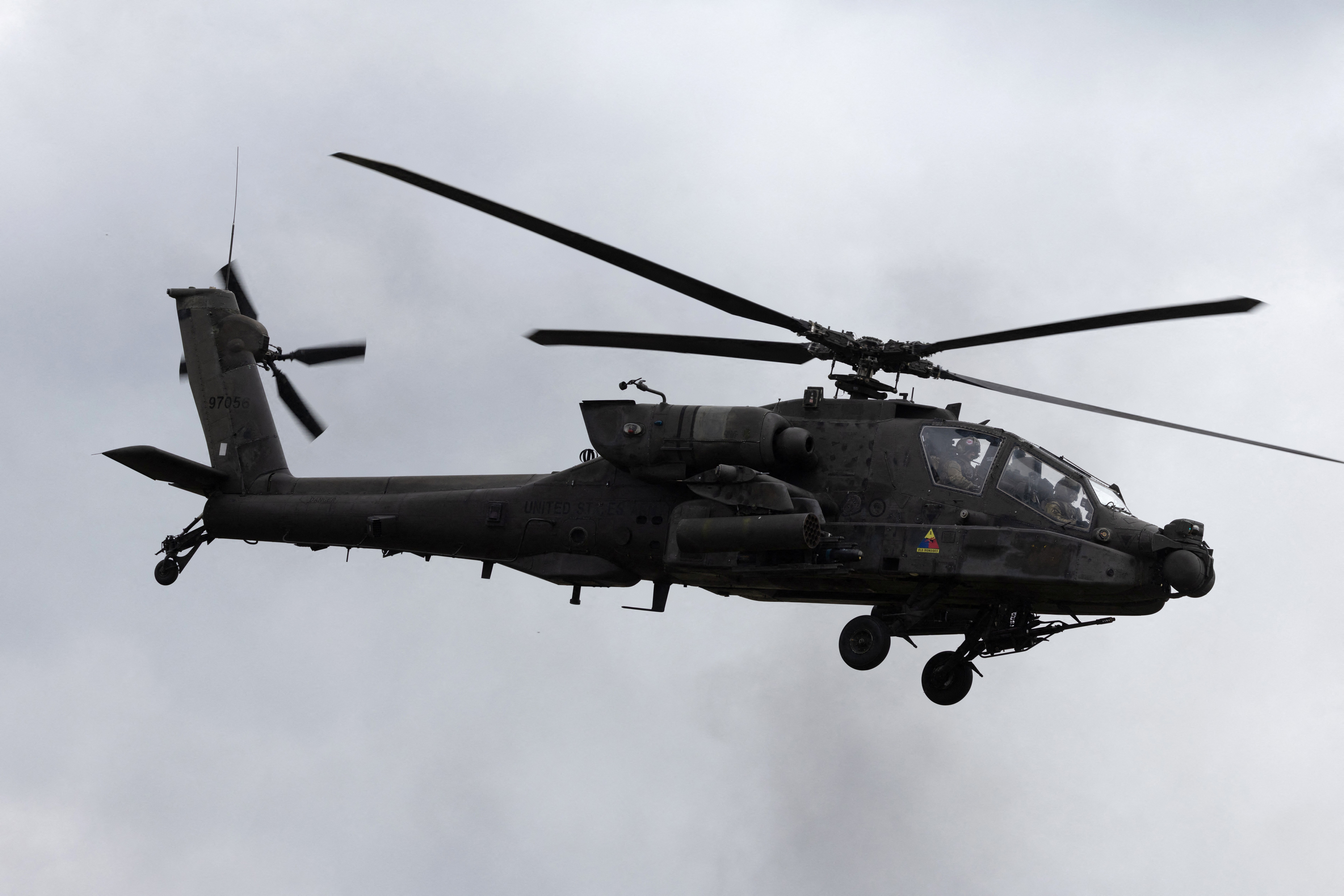 A US Army AH-64D Apache helicopter