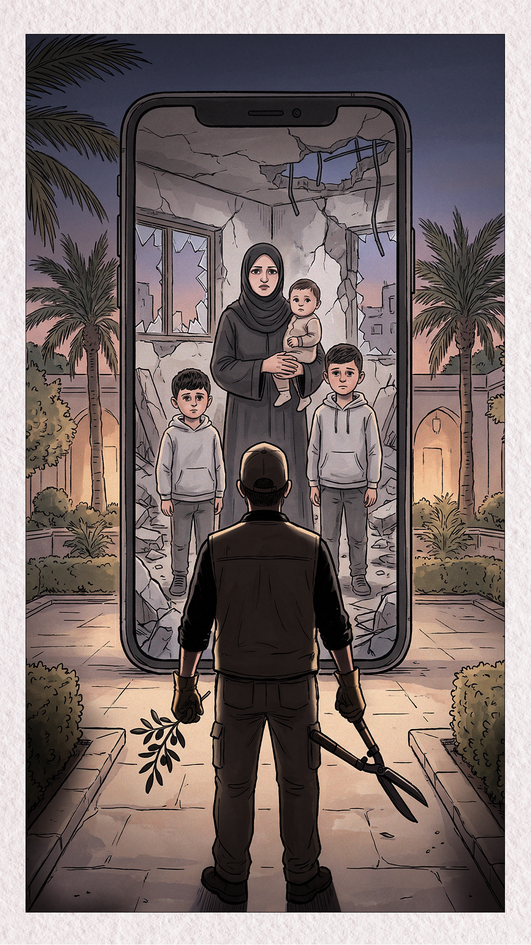 Shady Al-Areer remains separated from his family in Gaza [Muhammet Okur/Al Jazeera]